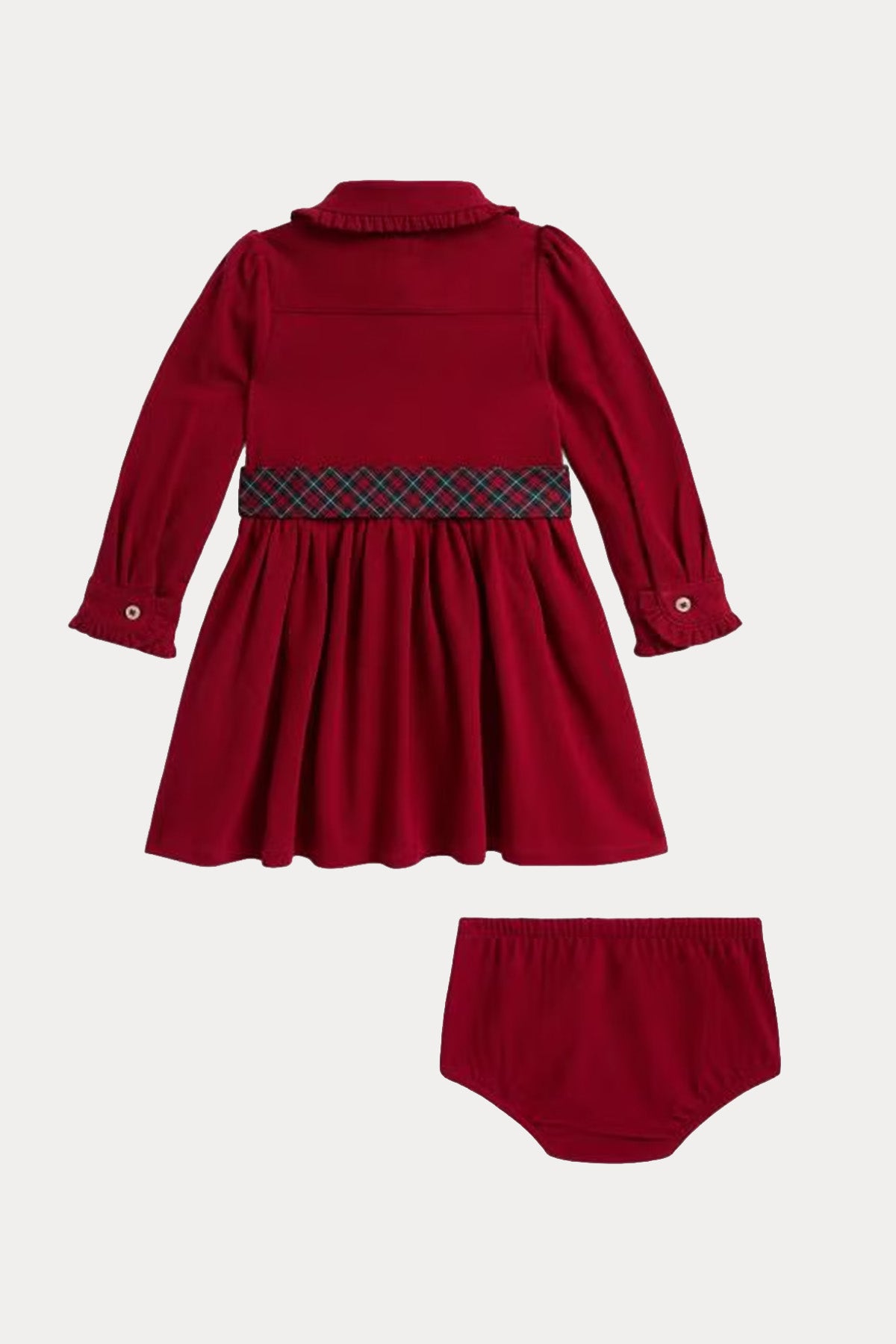 Polo Ralph Lauren Kids 24 Aylık Kız Bebek Kemerli Gömlek Elbise
