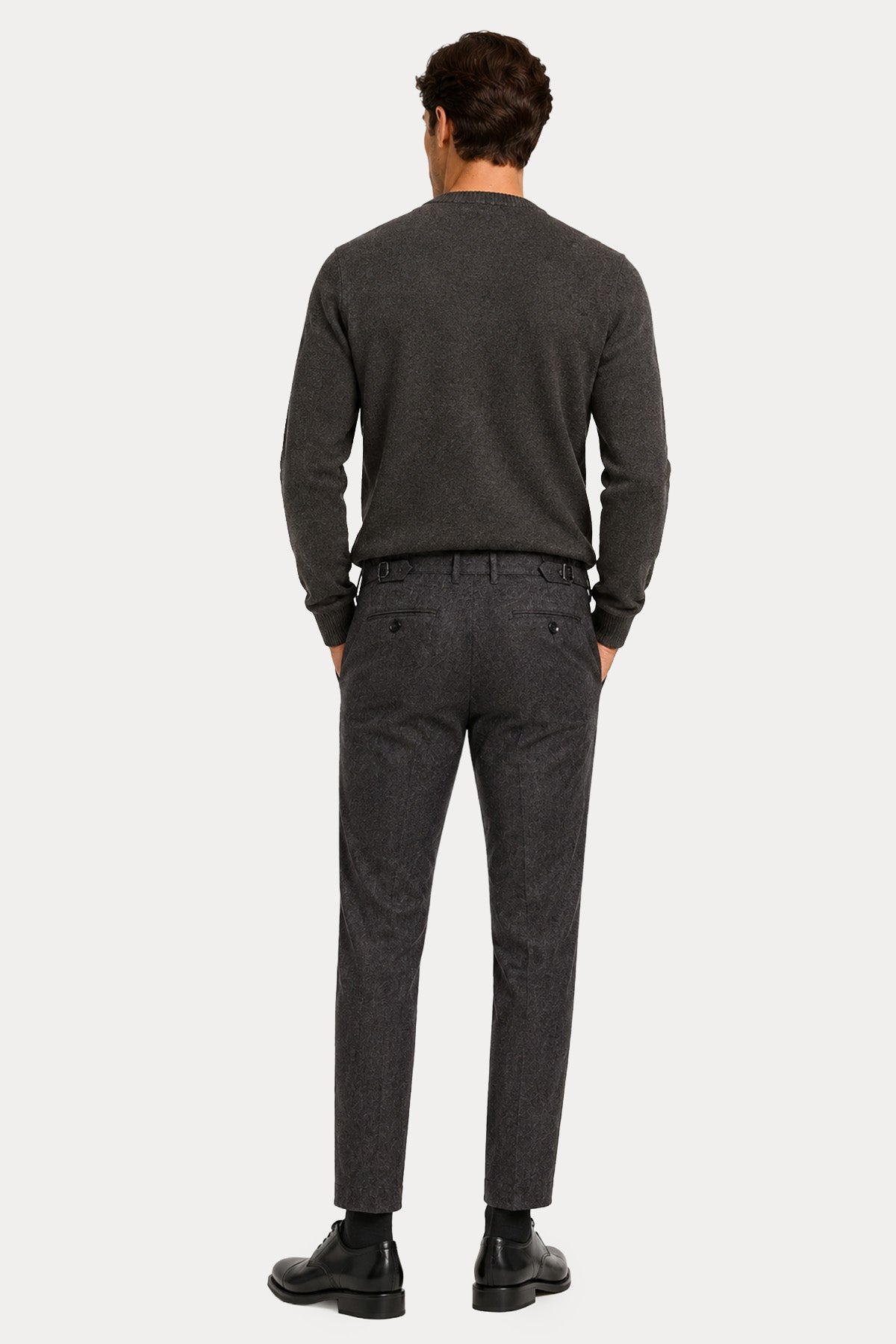 Pantaloni Torino Gentleman Fit Tek Pile Yün Pantolon