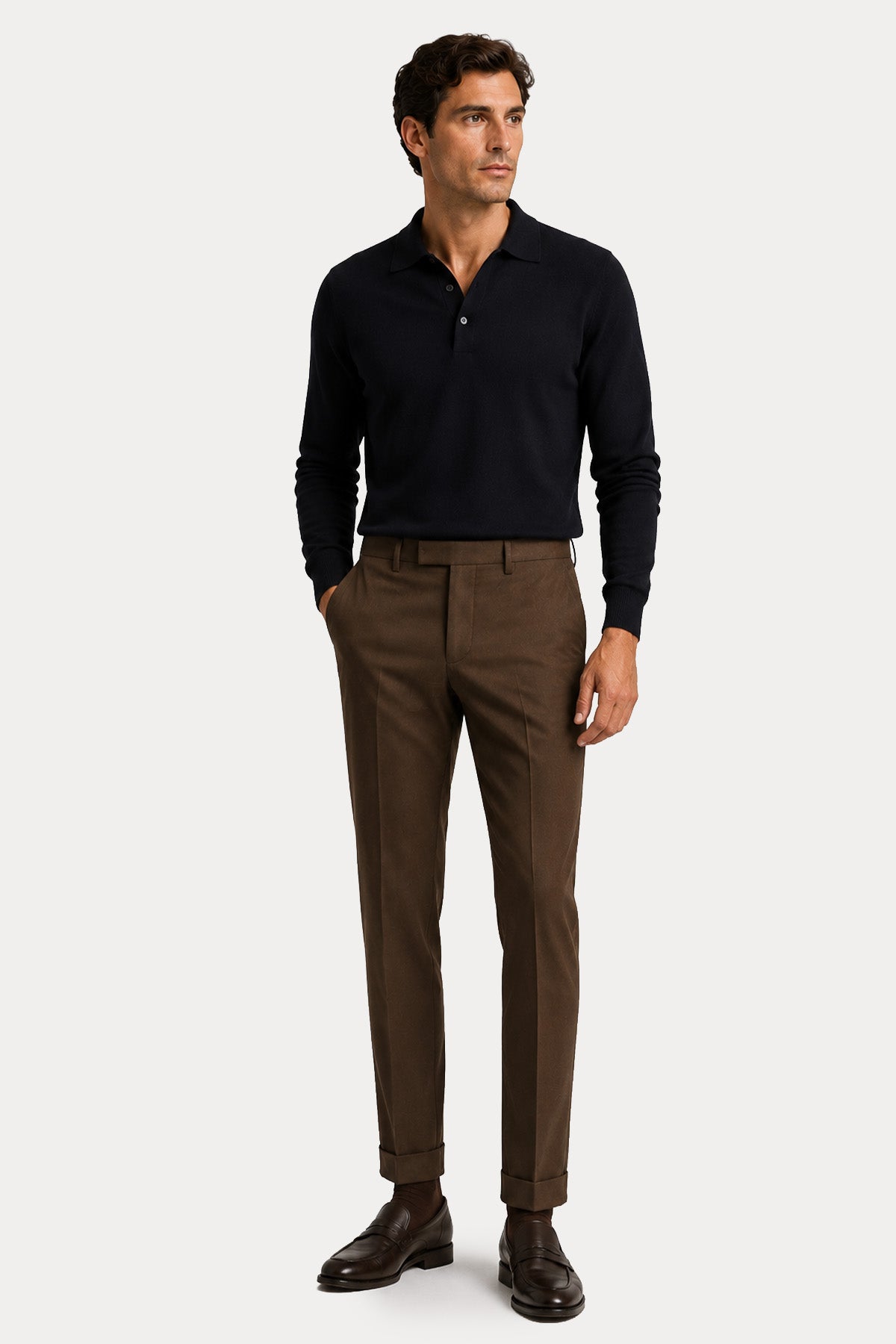 Pantaloni Torino Master Fit Yandan Cepli Streç Duble Paça Pantolon