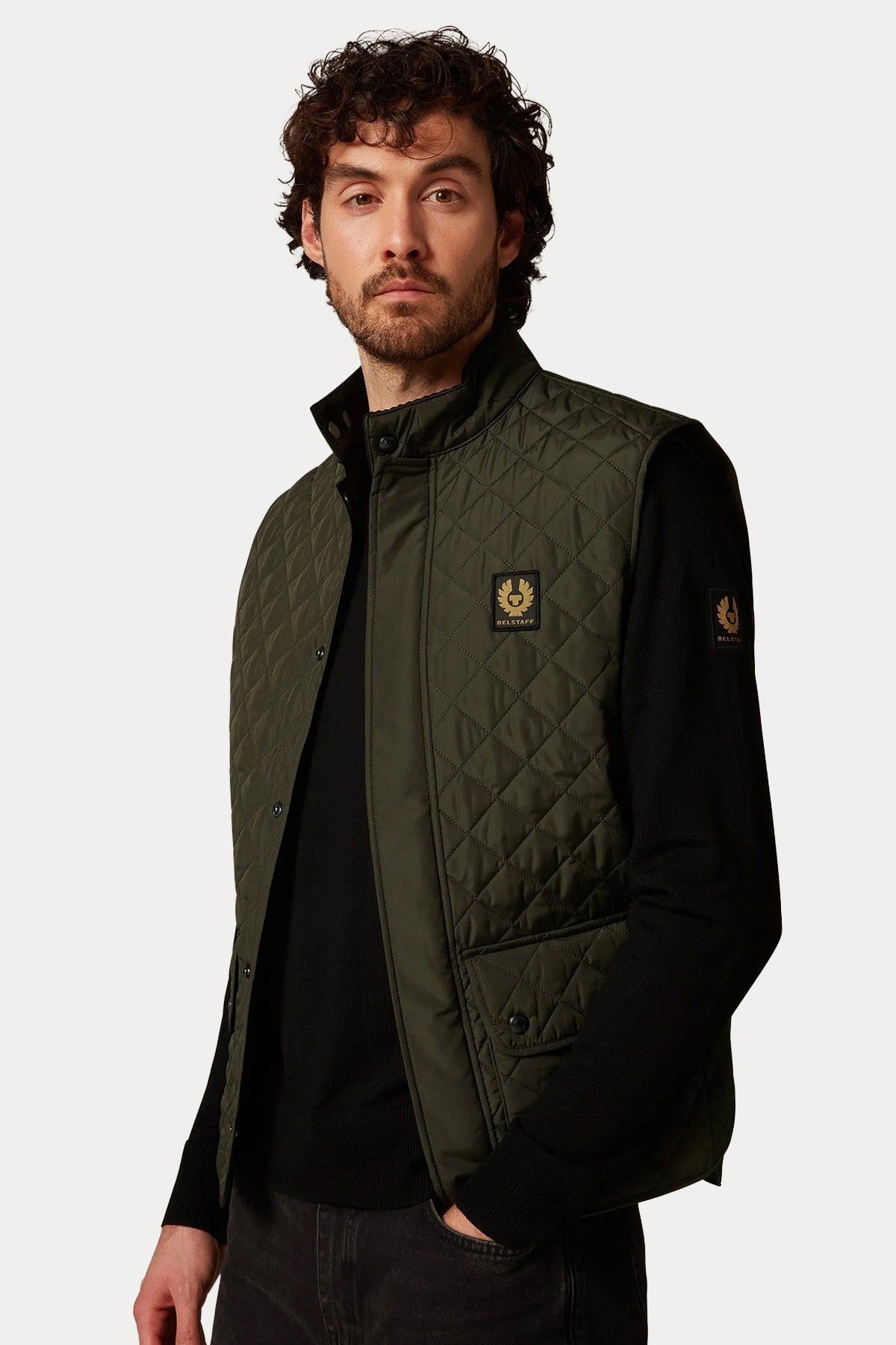 Belstaff Regular Fit Kapitone Desenli Puffer Yelek