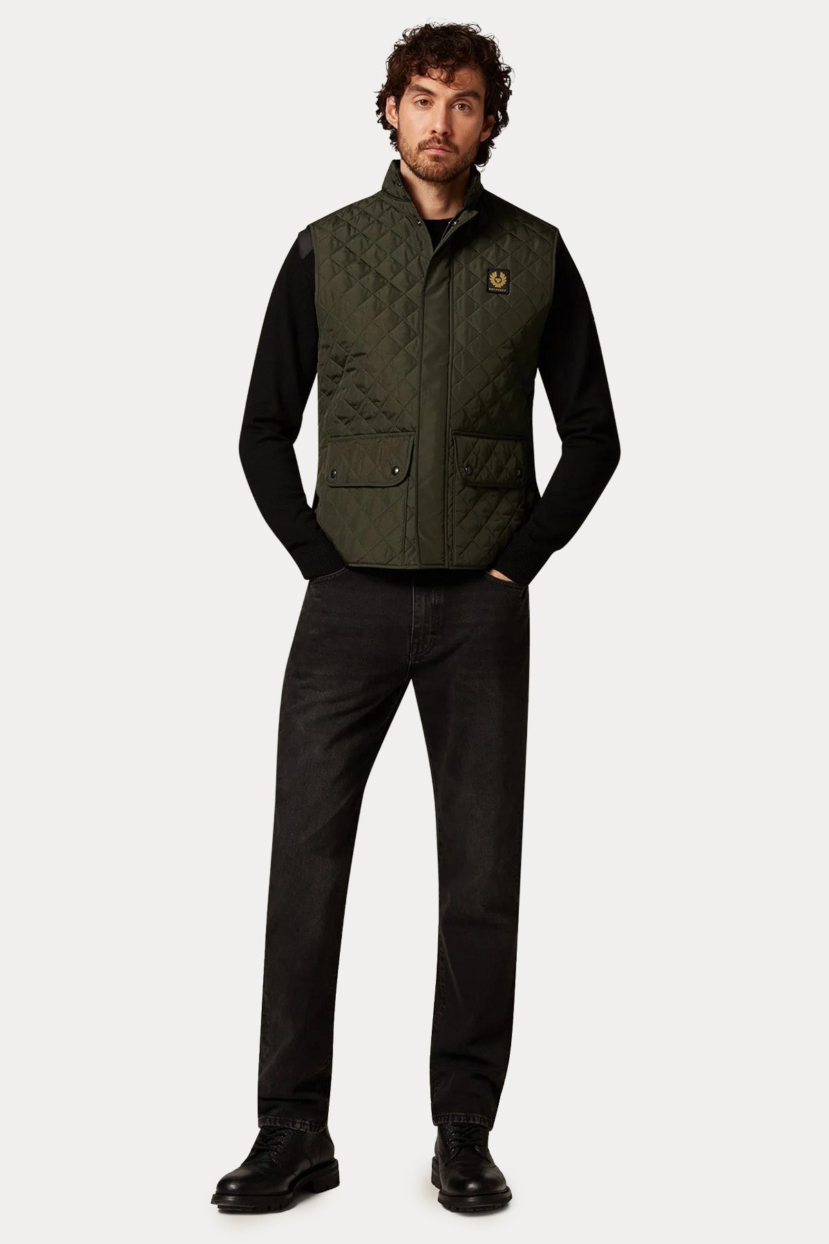 Belstaff Regular Fit Kapitone Desenli Puffer Yelek