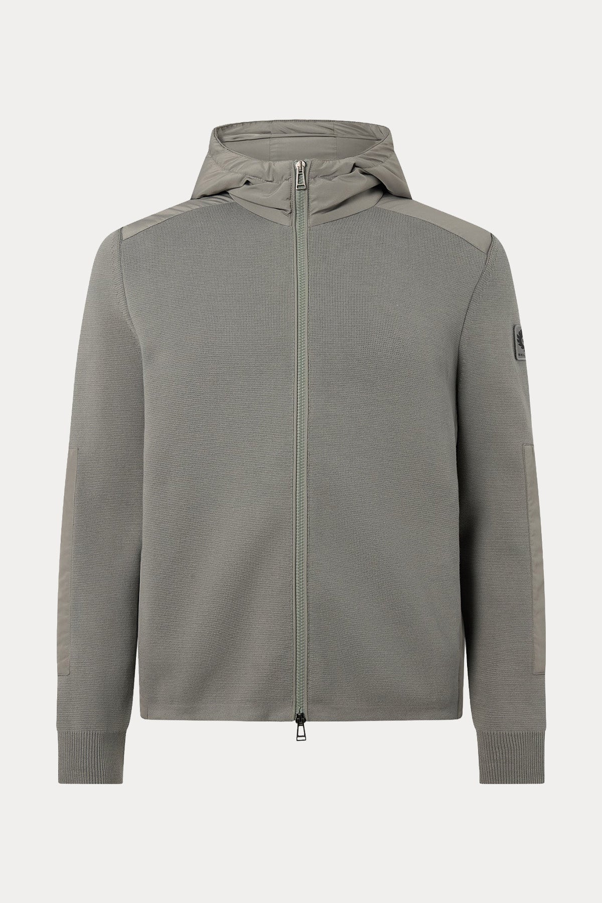 Belstaff Regular Fit Kapüşonlu Örgü Triko Ceket