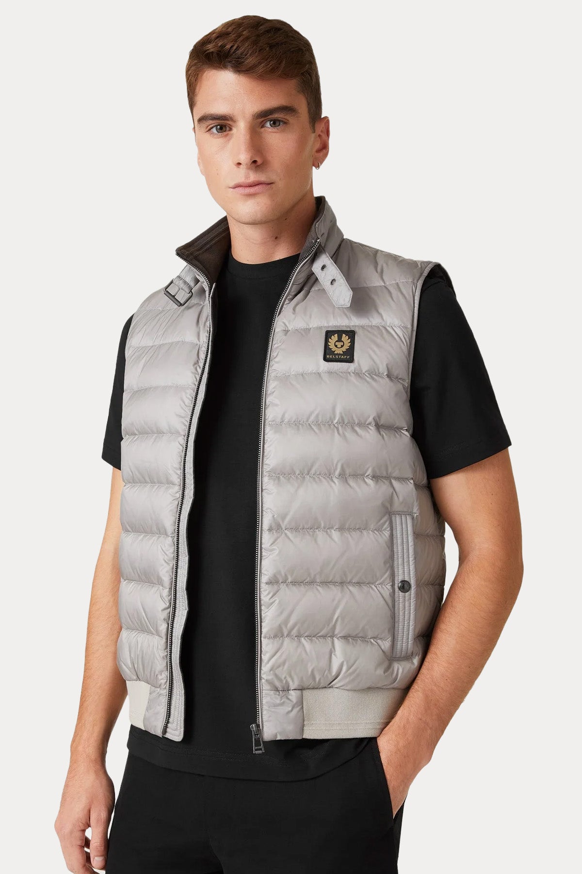 Belstaff Regular Fit Yuvarlak Yaka Logolu Streç T-shirt