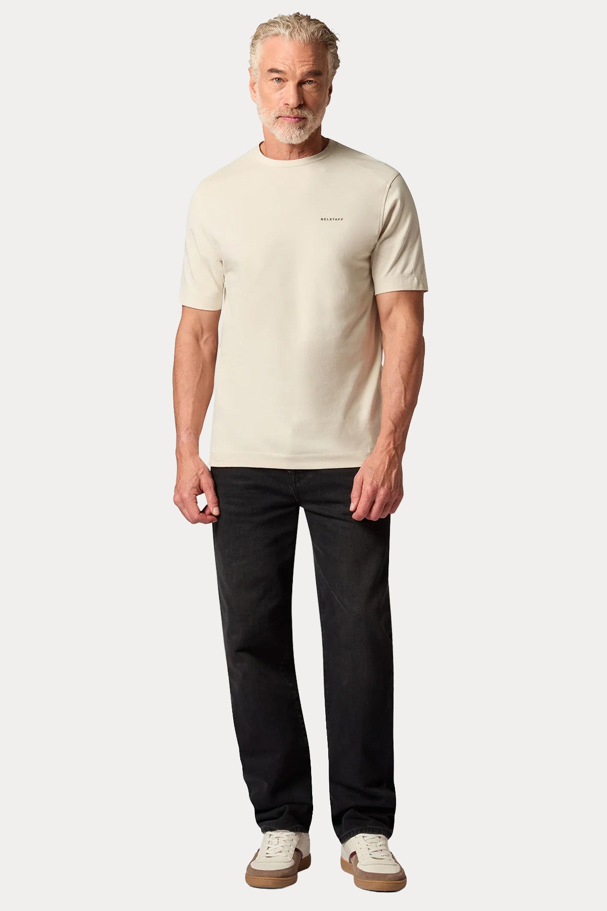 Belstaff Regular Fit Yuvarlak Yaka Logolu Streç T-shirt