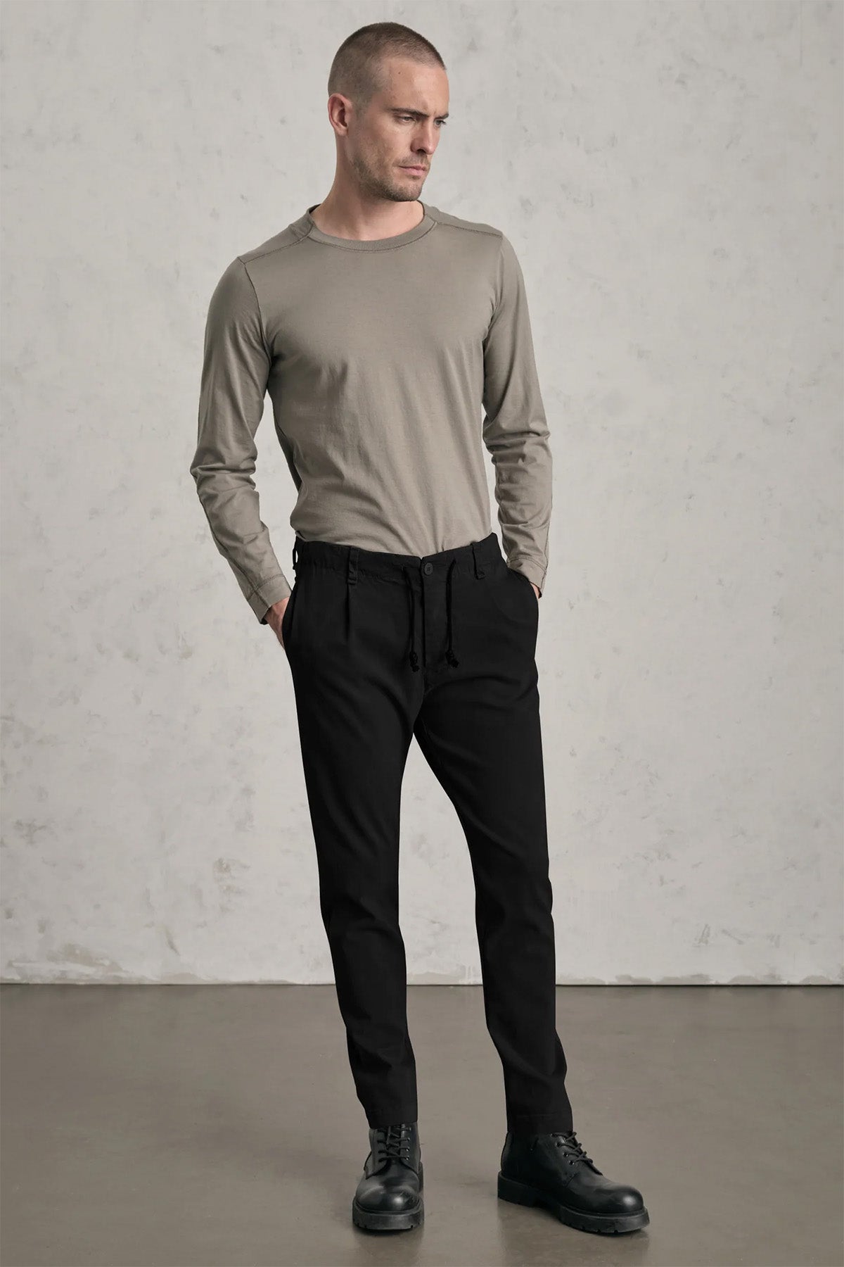 Transit Loose Fit Yumuşak Dokulu Beli Lastikli Streç Pantolon