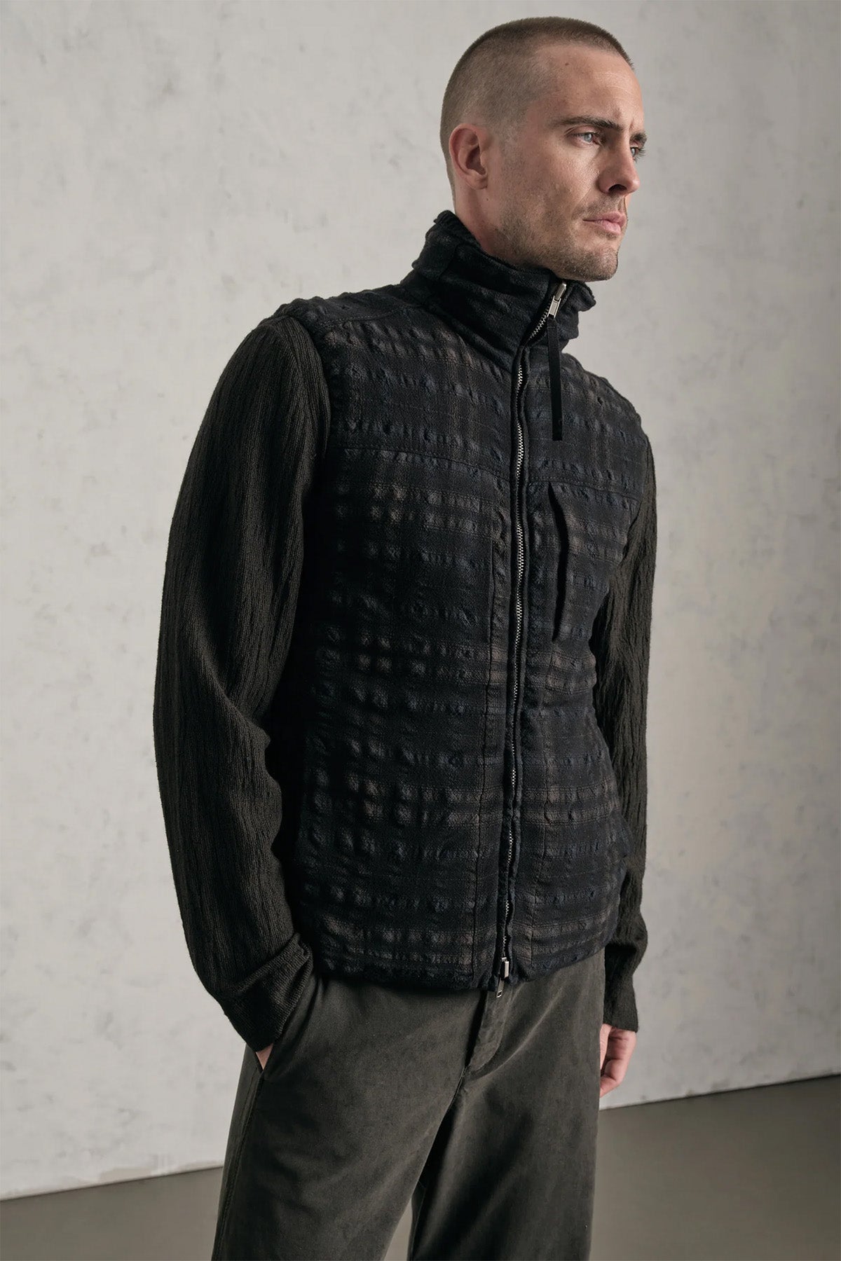 Transit Regular Fit Çift Taraflı Puffer Yün Yelek
