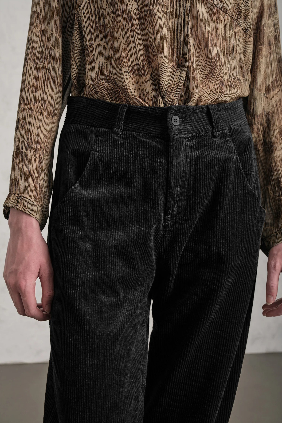 Transit Comfort Fit Yandan Cepli Fitilli Kadife Pantolon