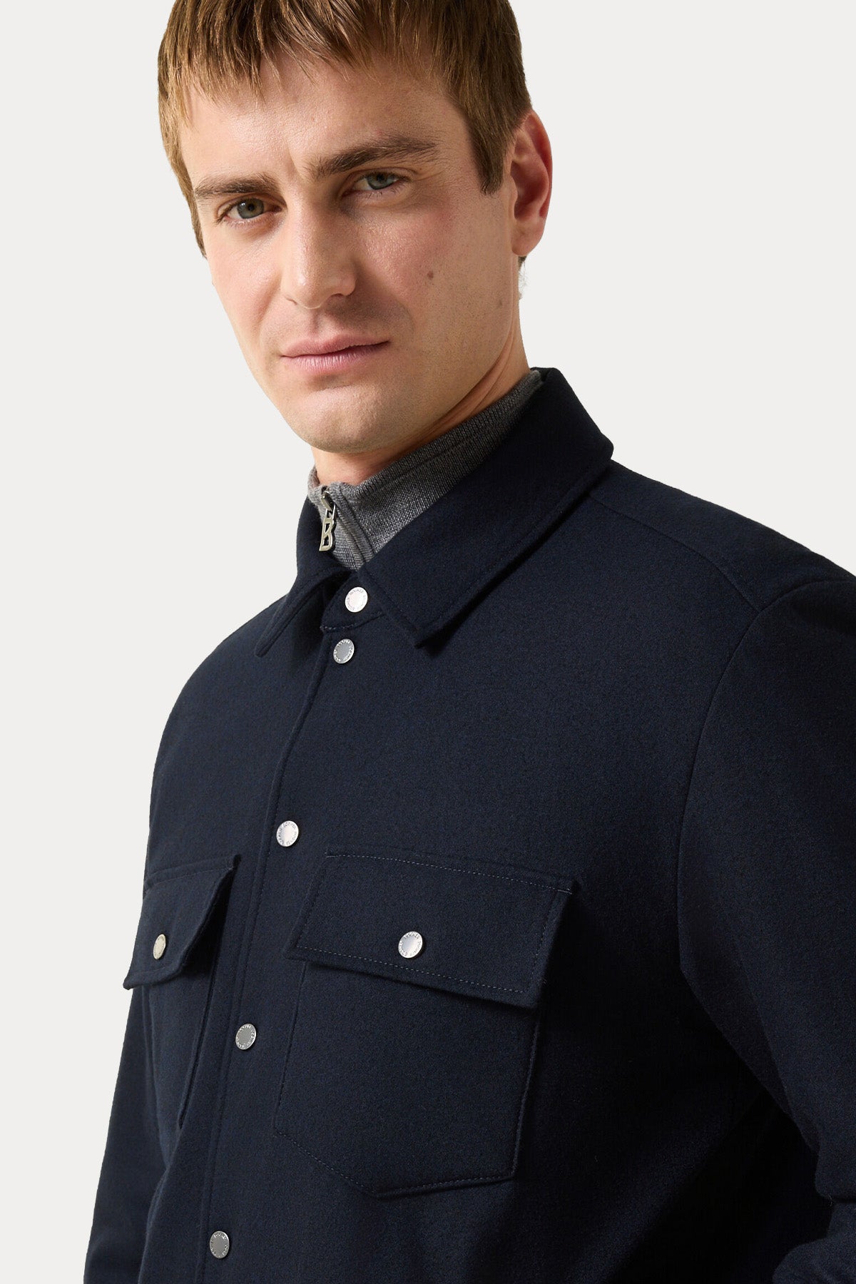 Bogner Olli Regular Fit Dolgulu Yün Gömlek Ceket