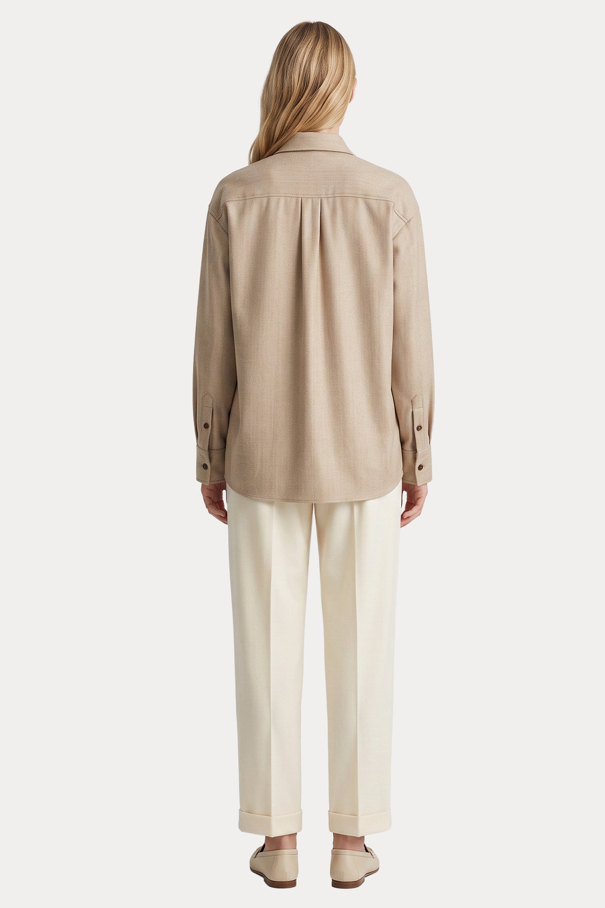 Bogner Robyn Relaxed Fit Kazayağı Desenli Yün Gömlek