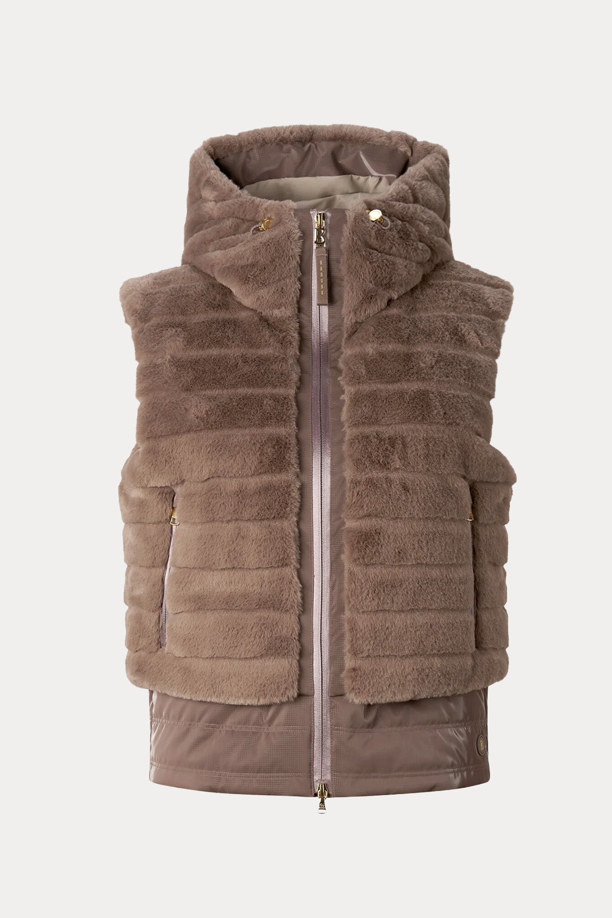 Bogner Manda Kapüşonlu Puffer Peluş Yelek