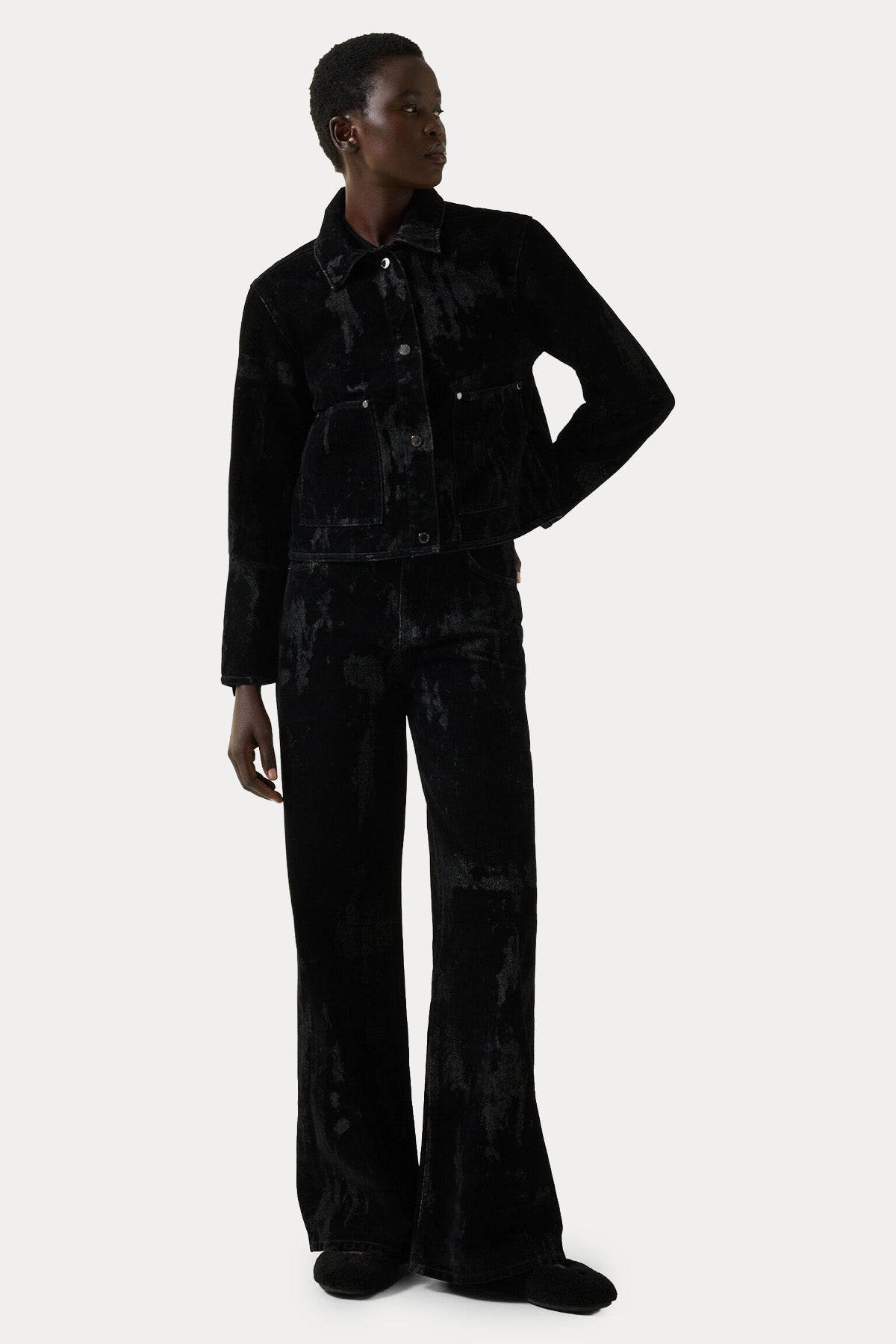 Bogner Lore Loose Fit Desenli Kadife Ceket
