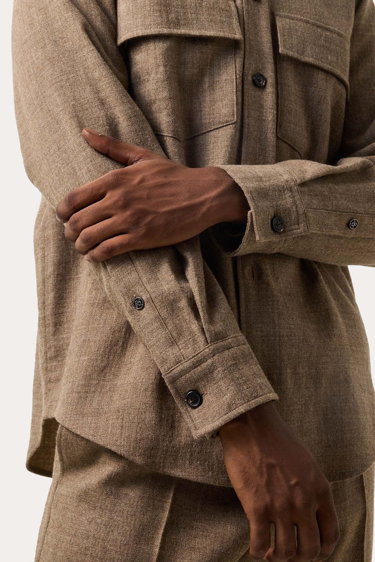 Bogner Heiko Relaxed Fit Cep Detaylı Yün Gömlek