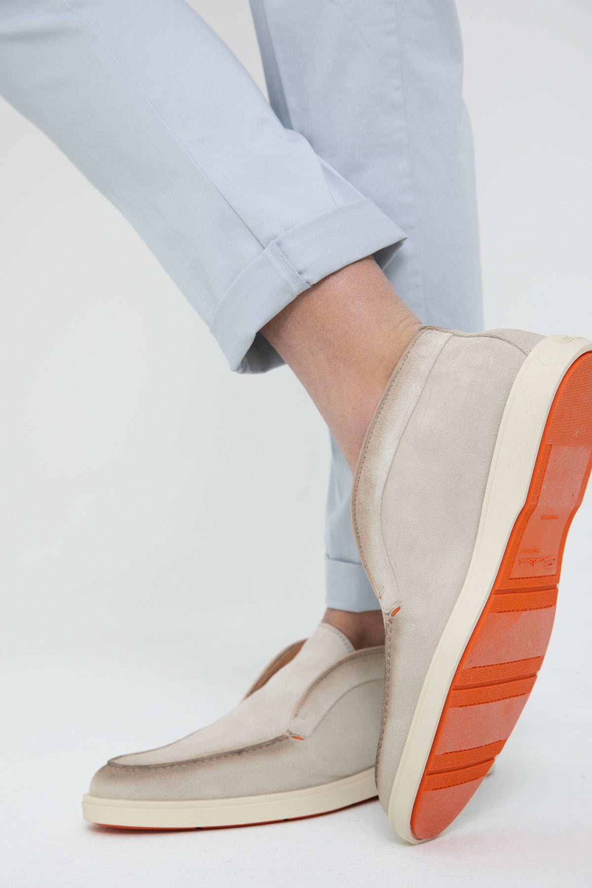 Santoni Lastik Bantlı Süet Bot