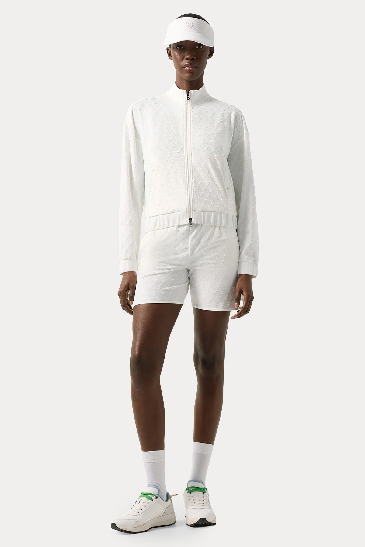 Bogner Aylin Streç Jakarlı Ceket Şort Set