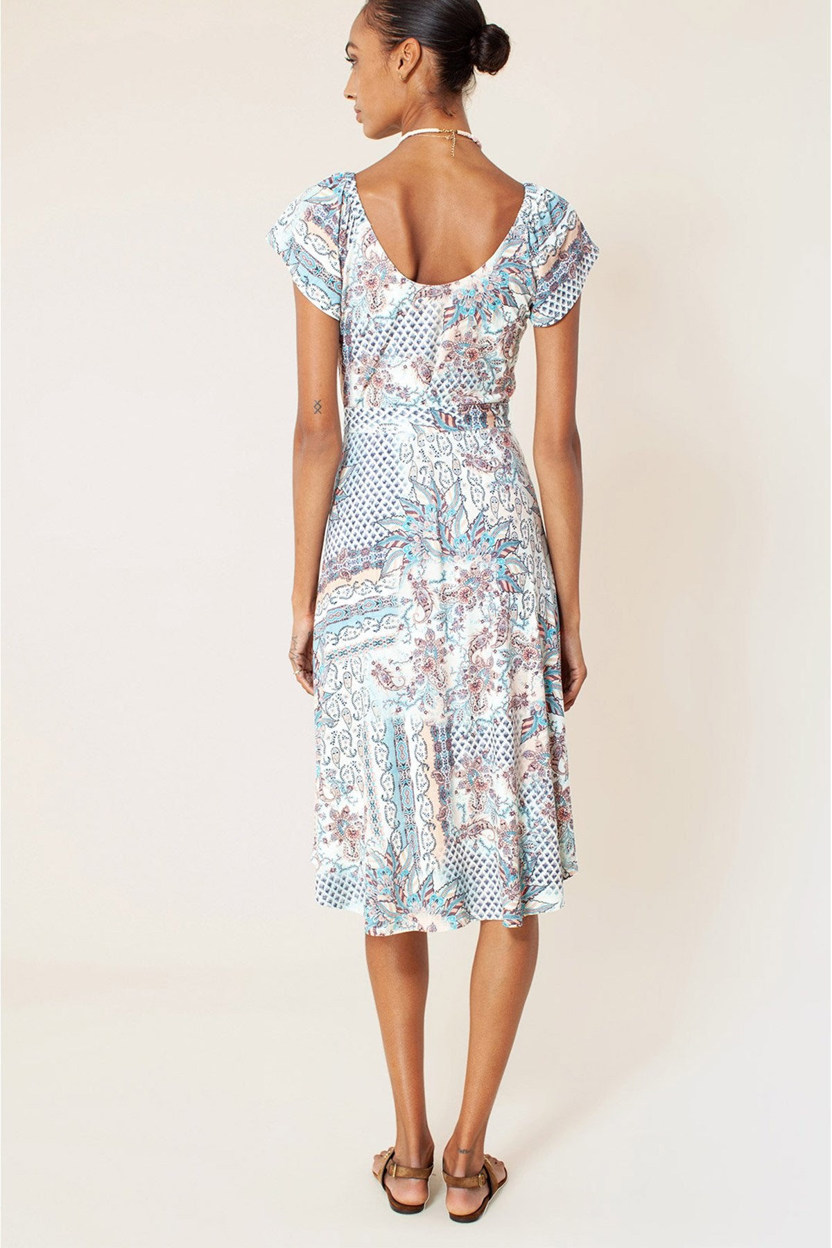 Hale Bob Belden Kuşaklı Midi Elbise-Libas Trendy Fashion Store