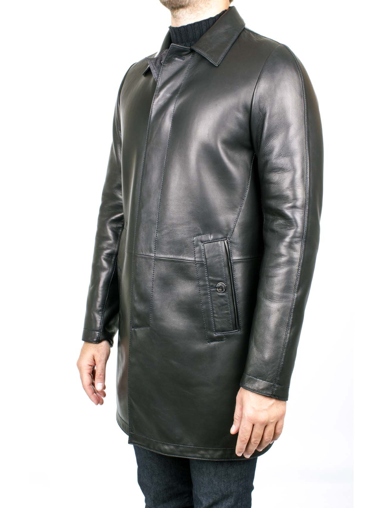 PAL ZILERI DERİ PALTO-Libas Trendy Fashion Store