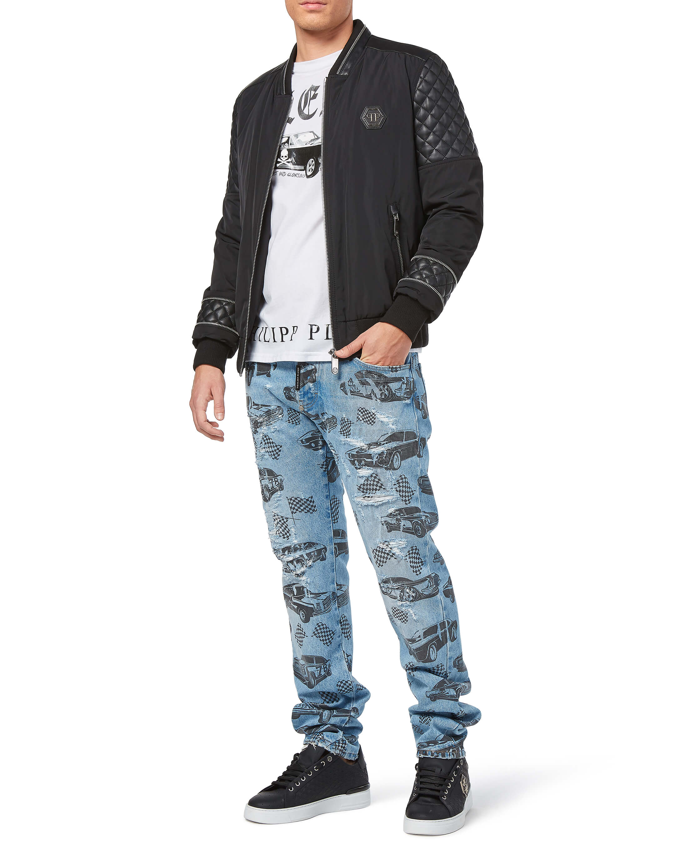 PHILIPP PLEIN T-SHIRT MTK2014 PJY002N 01 SAM SMİTH-Libas Trendy Fashion Store