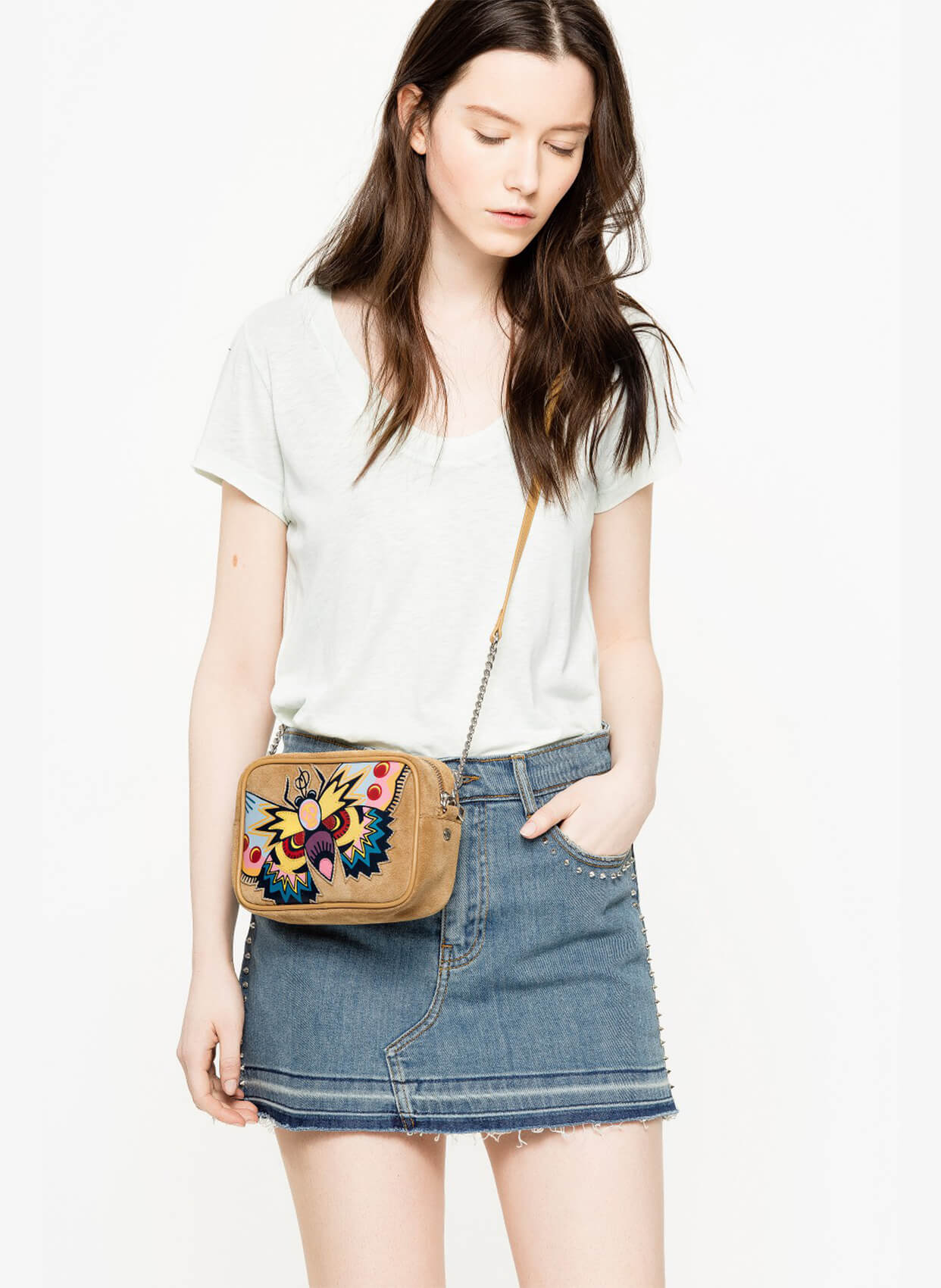 ZADIG&VOLTAIRE ETEK SGCT0302F JUICE BLEU BRODE-Libas Trendy Fashion Store