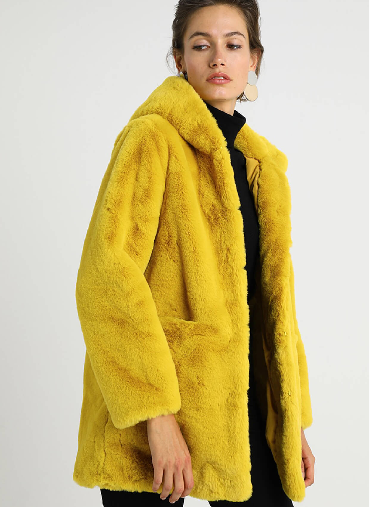 RENE DERHY KÜRK MANTO BACKGAMMON A885006 606-Libas Trendy Fashion Store