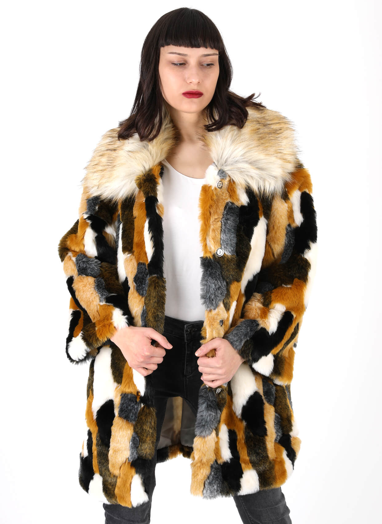 NEW TREND KÜRK MANTO 2628A-Libas Trendy Fashion Store