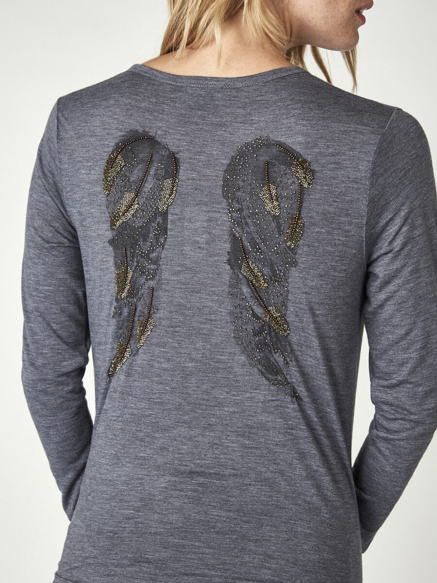 BERENICE T-SHIRT 07CHE9ATS HEATHER GREY-Libas Trendy Fashion Store