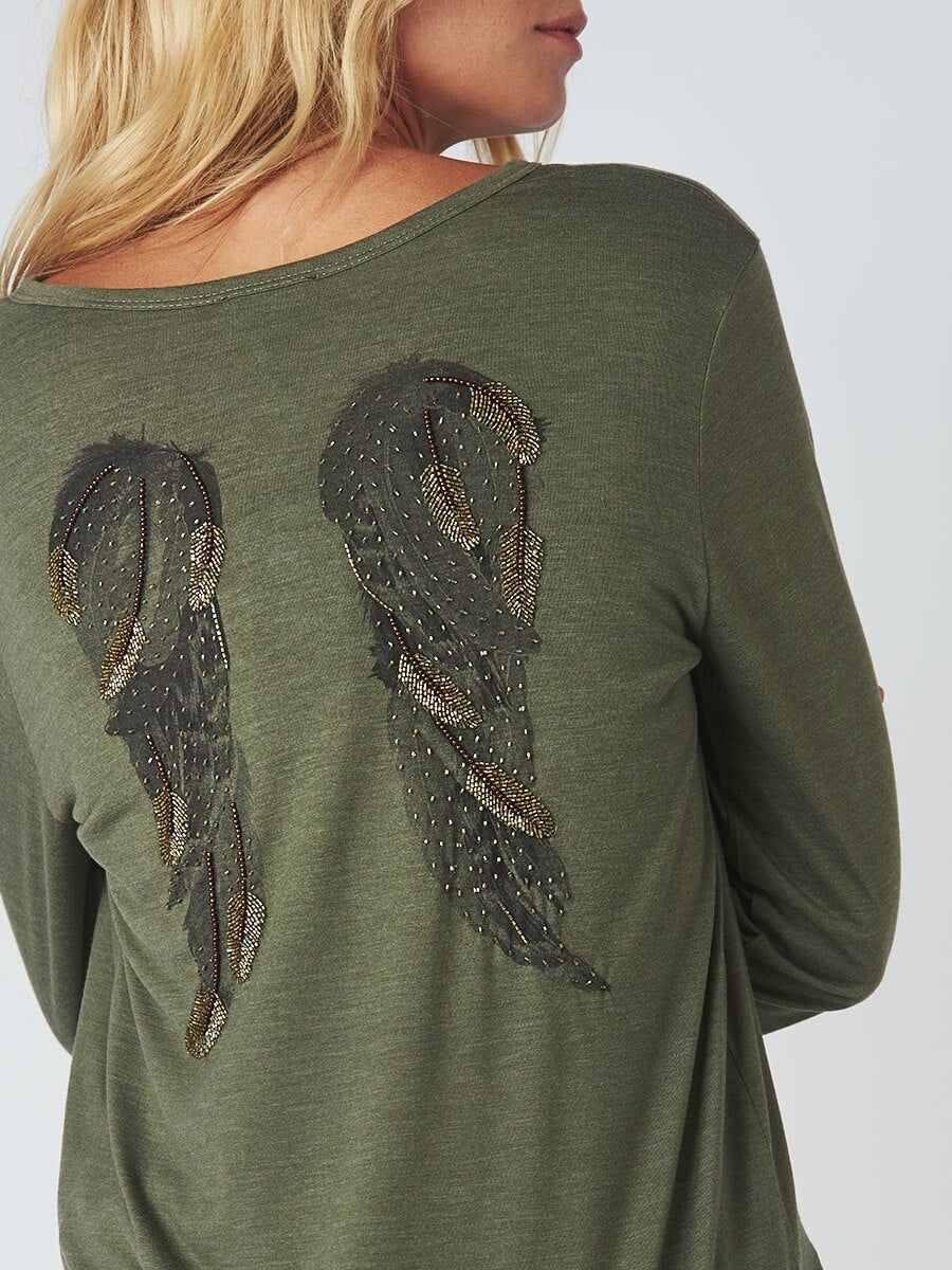 BERENICE T-SHIRT 07CHE9ATS KHAKI-Libas Trendy Fashion Store