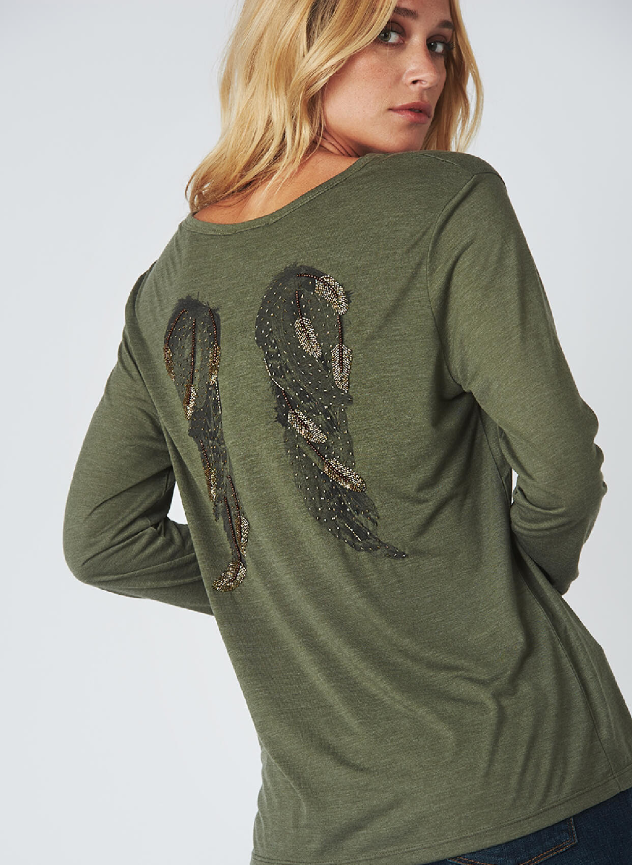 BERENICE T-SHIRT 07CHE9ATS KHAKI-Libas Trendy Fashion Store