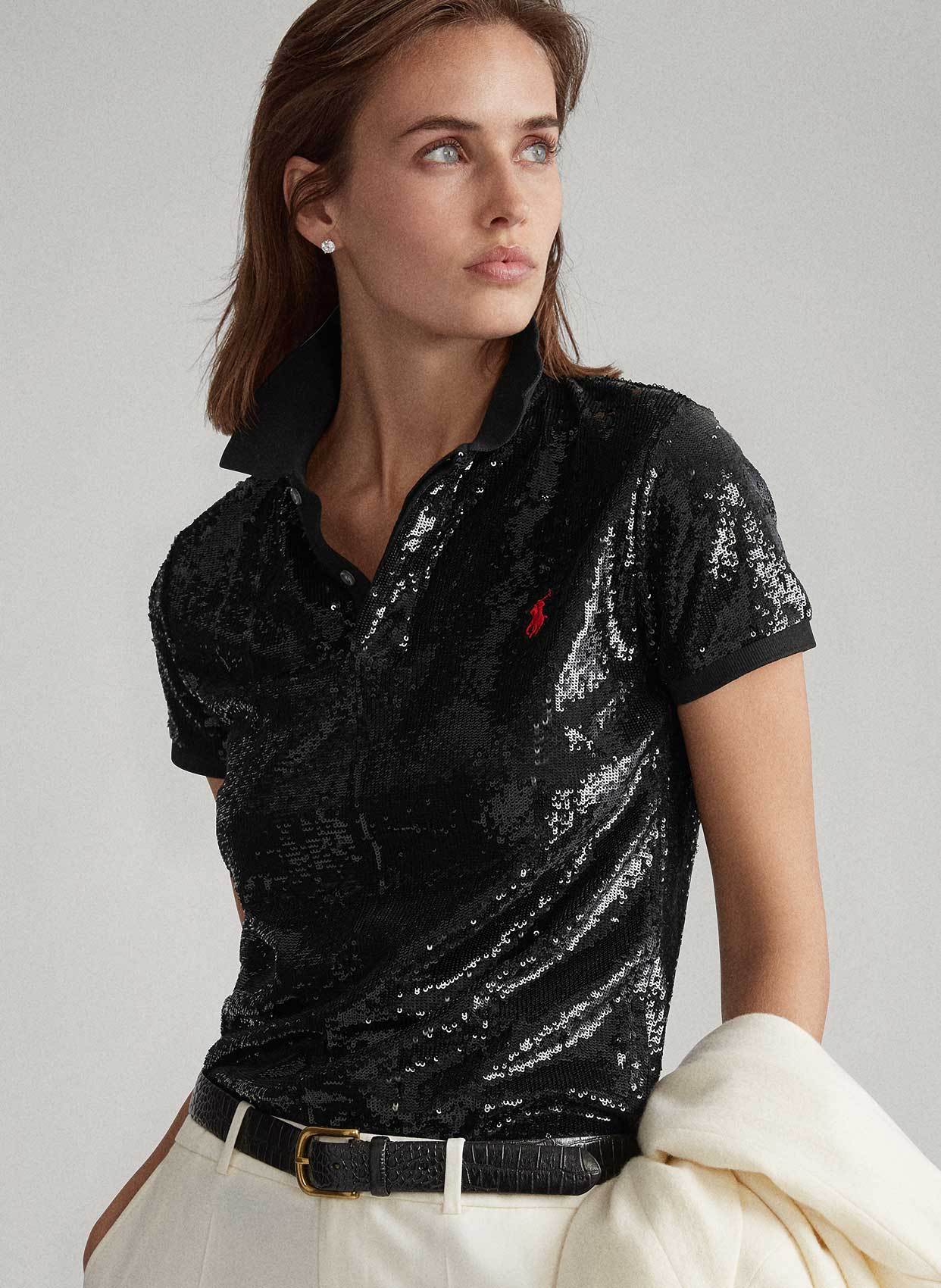 Polo Ralph Lauren Payetli Polo Yaka T-shirt-Libas Trendy Fashion Store