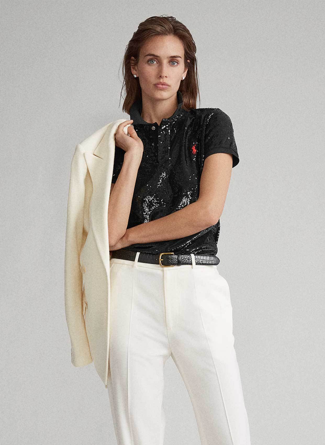 Polo Ralph Lauren Payetli Polo Yaka T-shirt-Libas Trendy Fashion Store