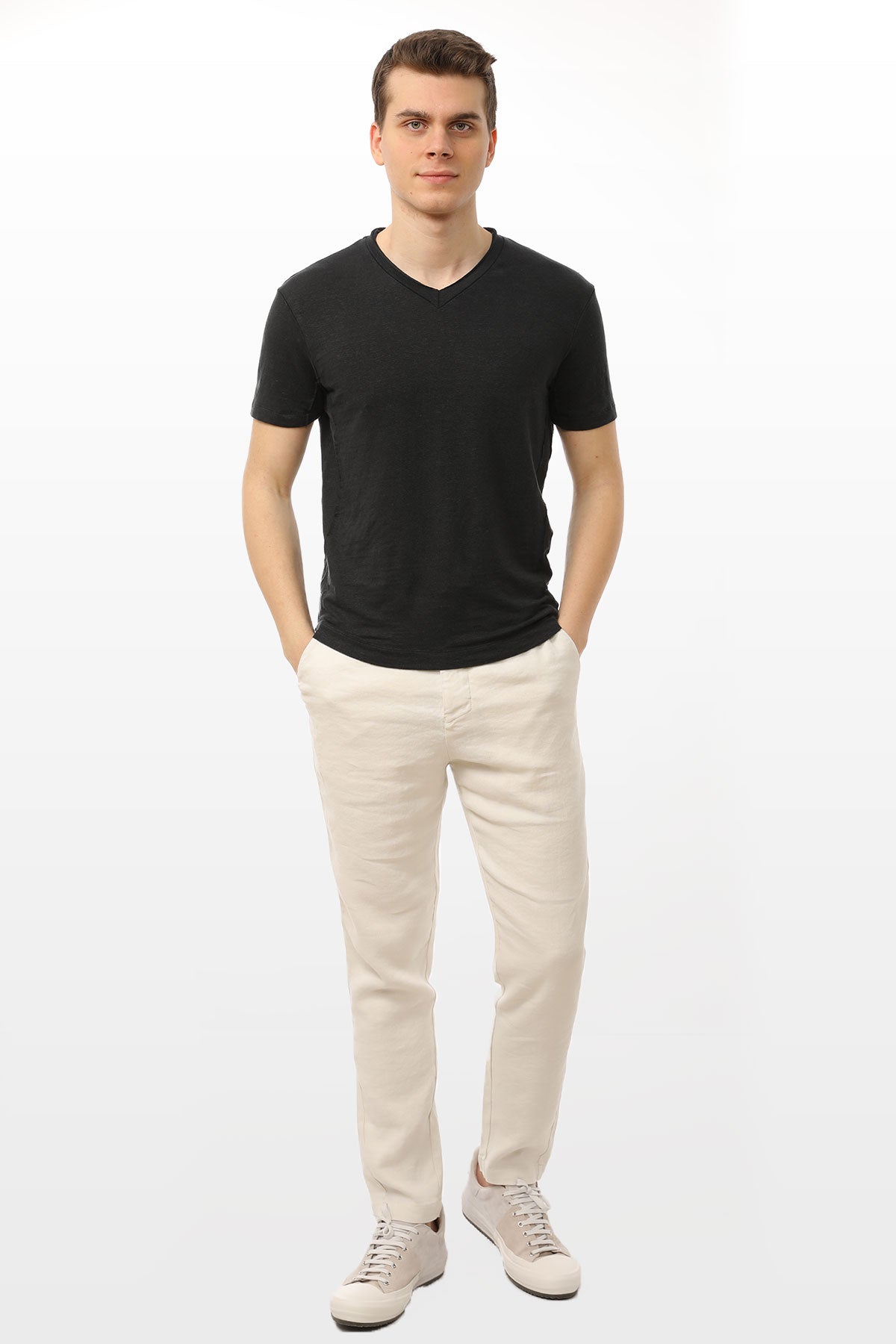 Manifattura Stretch Keten T-shirt-Libas Trendy Fashion Store