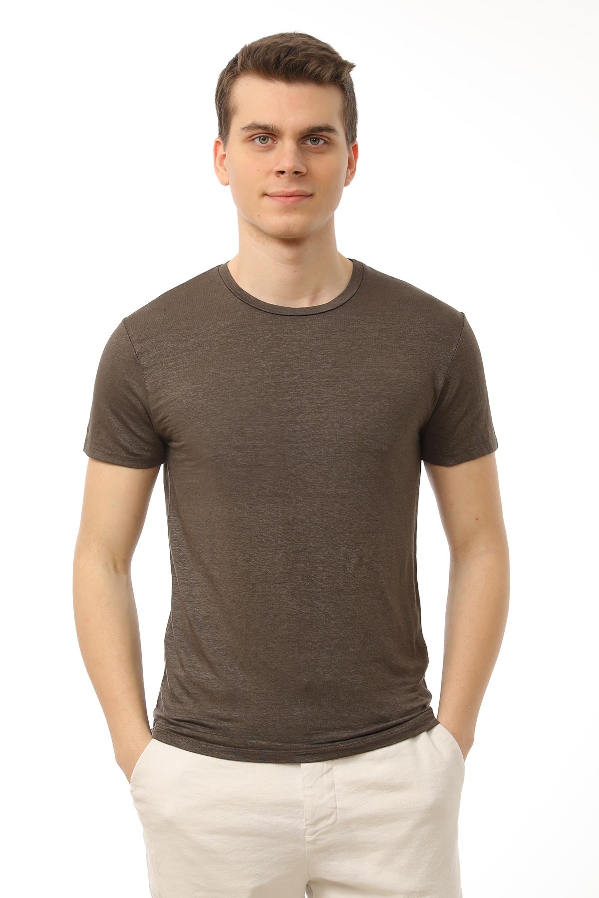 Manifattura Stretch Keten T-shirt-Libas Trendy Fashion Store