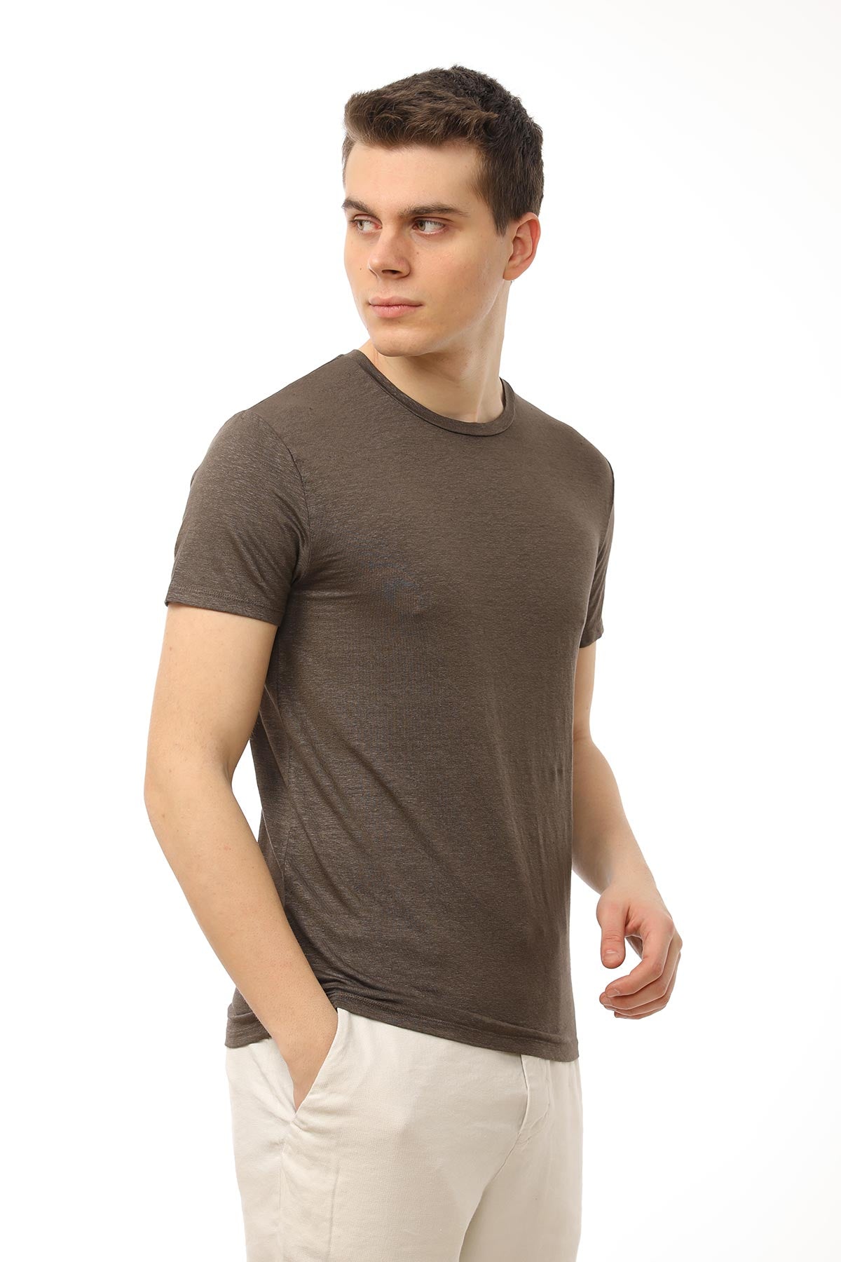 Manifattura Stretch Keten T-shirt-Libas Trendy Fashion Store