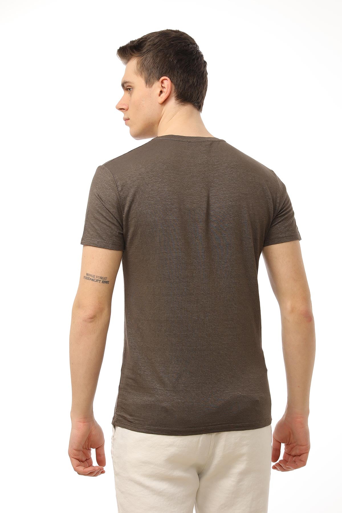 Manifattura Stretch Keten T-shirt-Libas Trendy Fashion Store