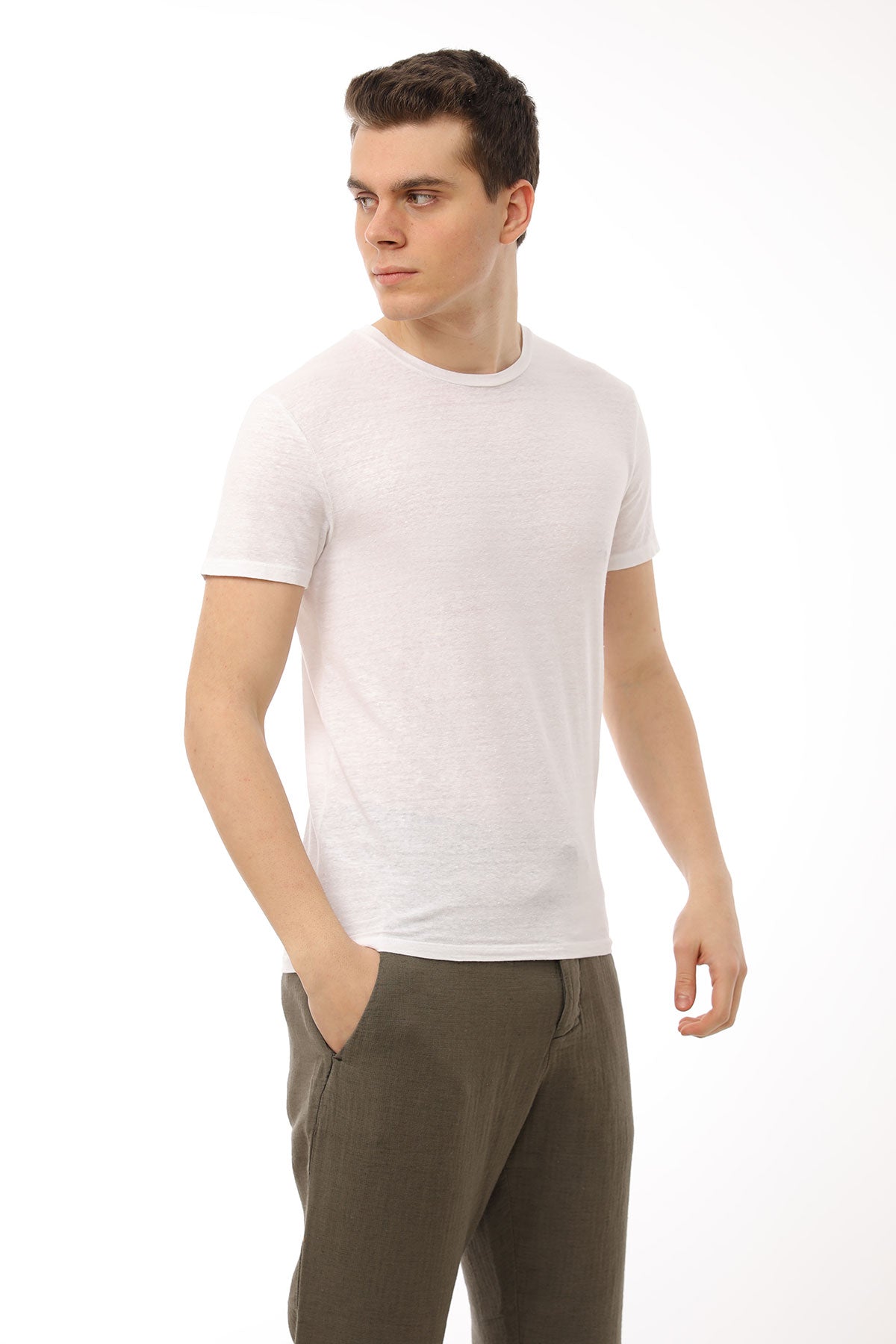 Manifattura Stretch Keten T-shirt-Libas Trendy Fashion Store