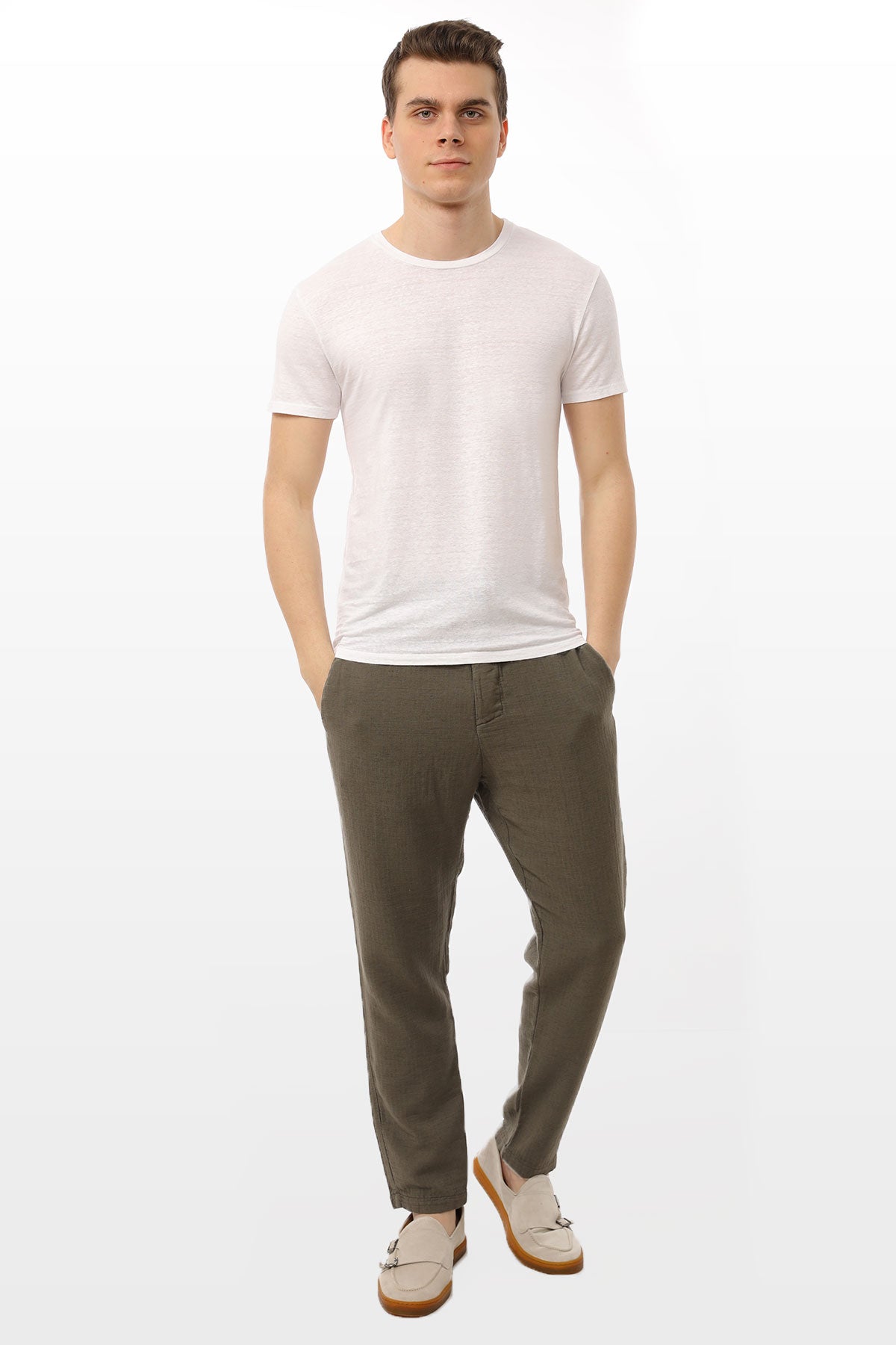 Manifattura Stretch Keten T-shirt-Libas Trendy Fashion Store