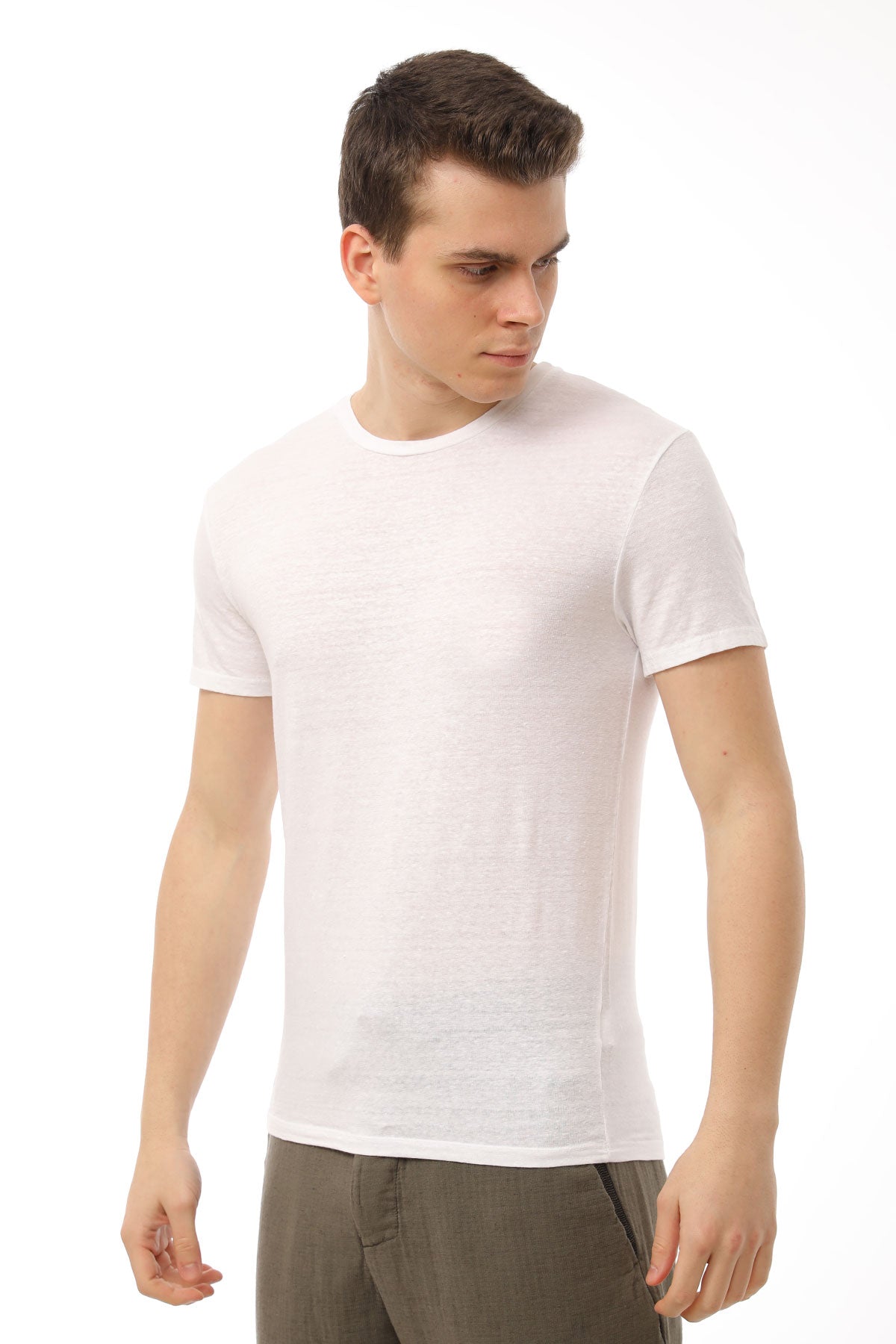 Manifattura Stretch Keten T-shirt-Libas Trendy Fashion Store