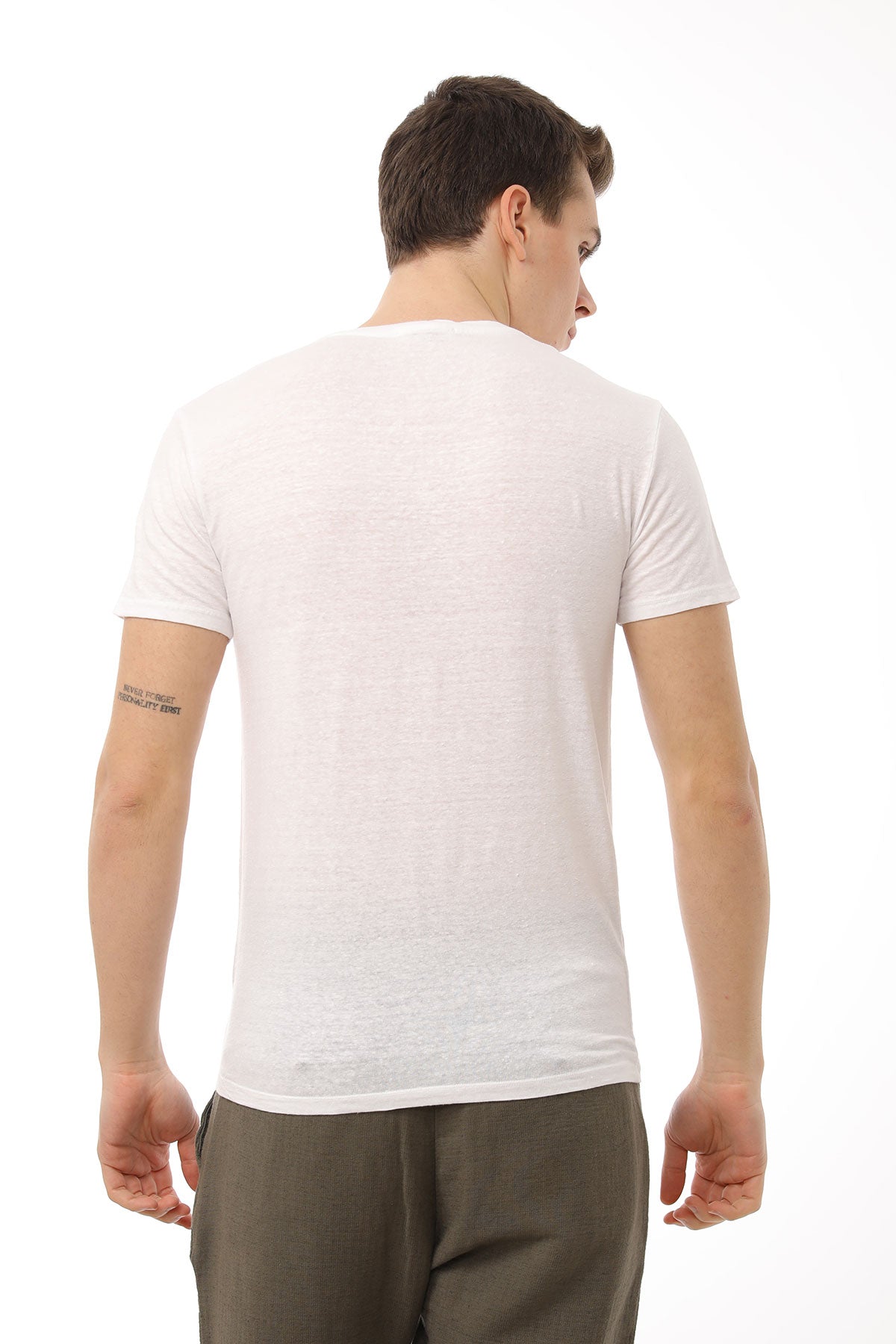 Manifattura Stretch Keten T-shirt-Libas Trendy Fashion Store