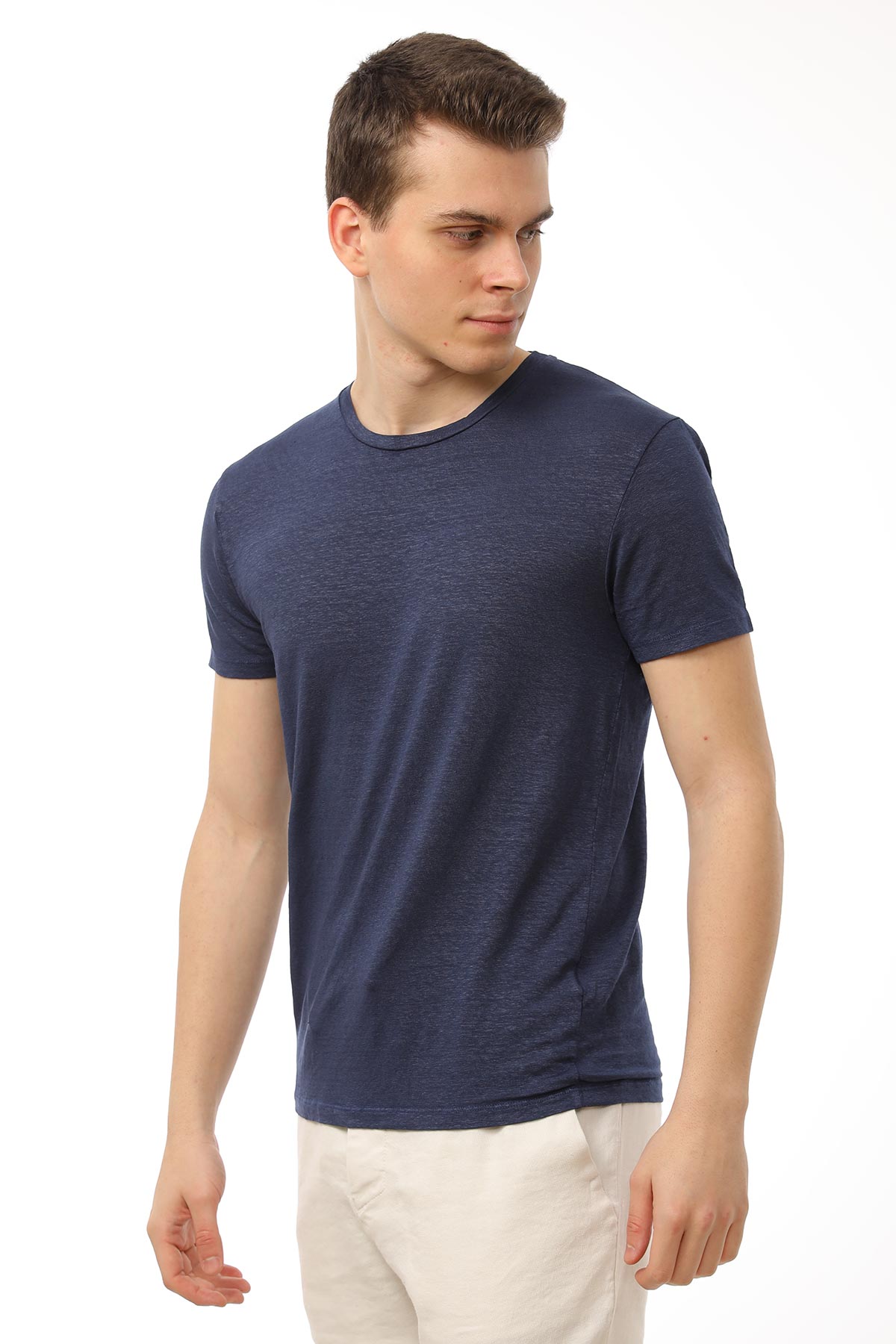 Manifattura Stretch Keten T-shirt-Libas Trendy Fashion Store