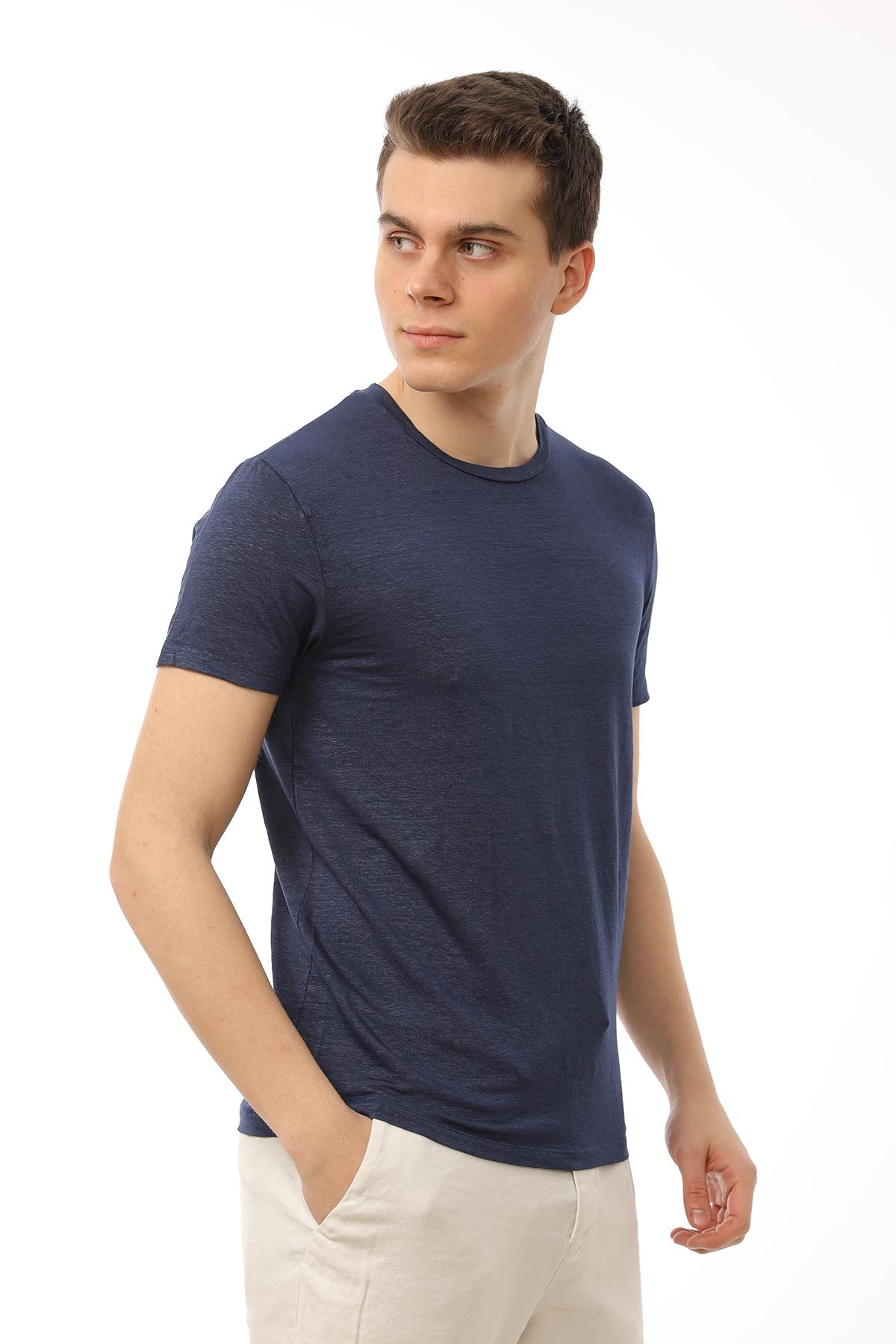 Manifattura Stretch Keten T-shirt-Libas Trendy Fashion Store