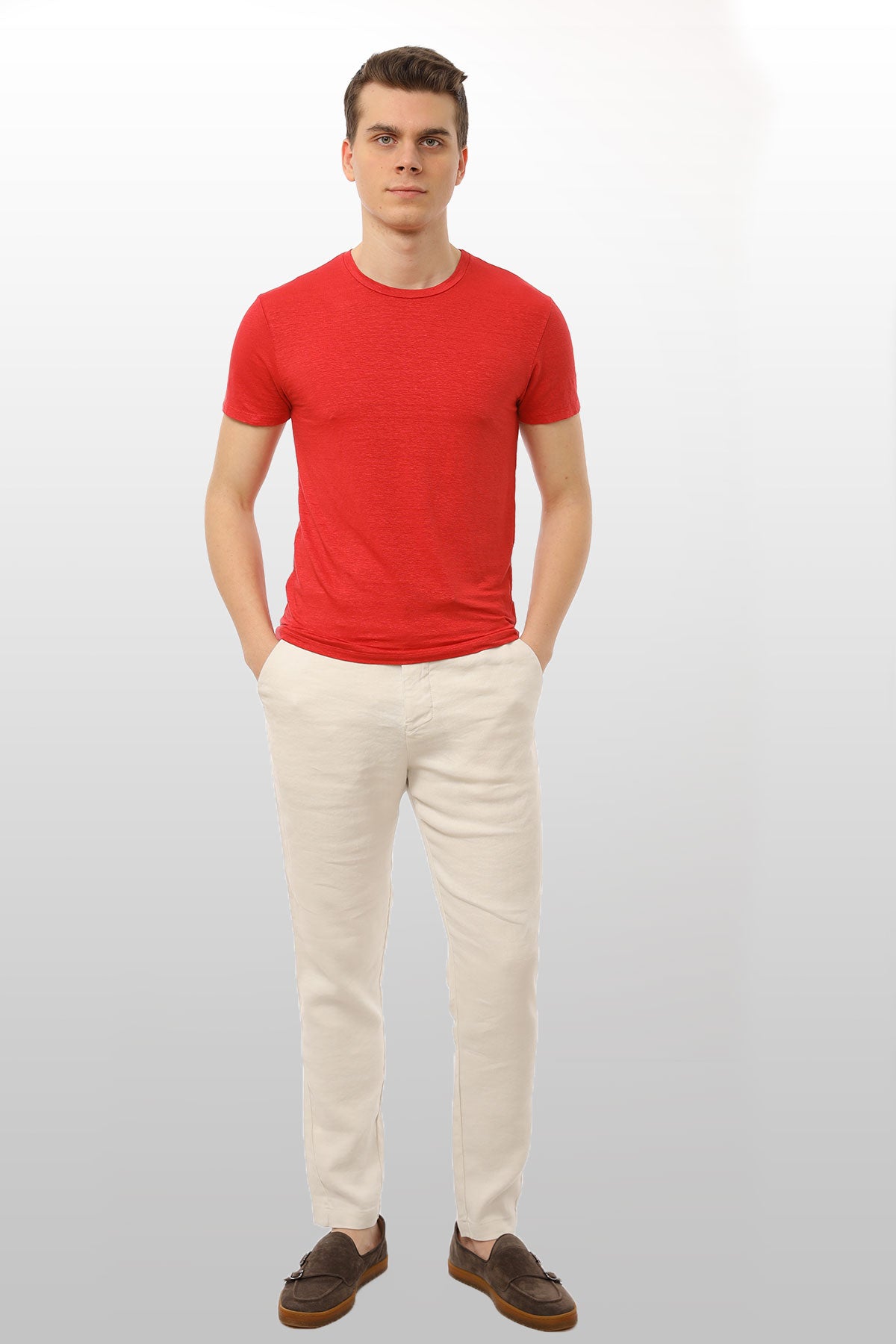 Manifattura Stretch Keten T-shirt-Libas Trendy Fashion Store