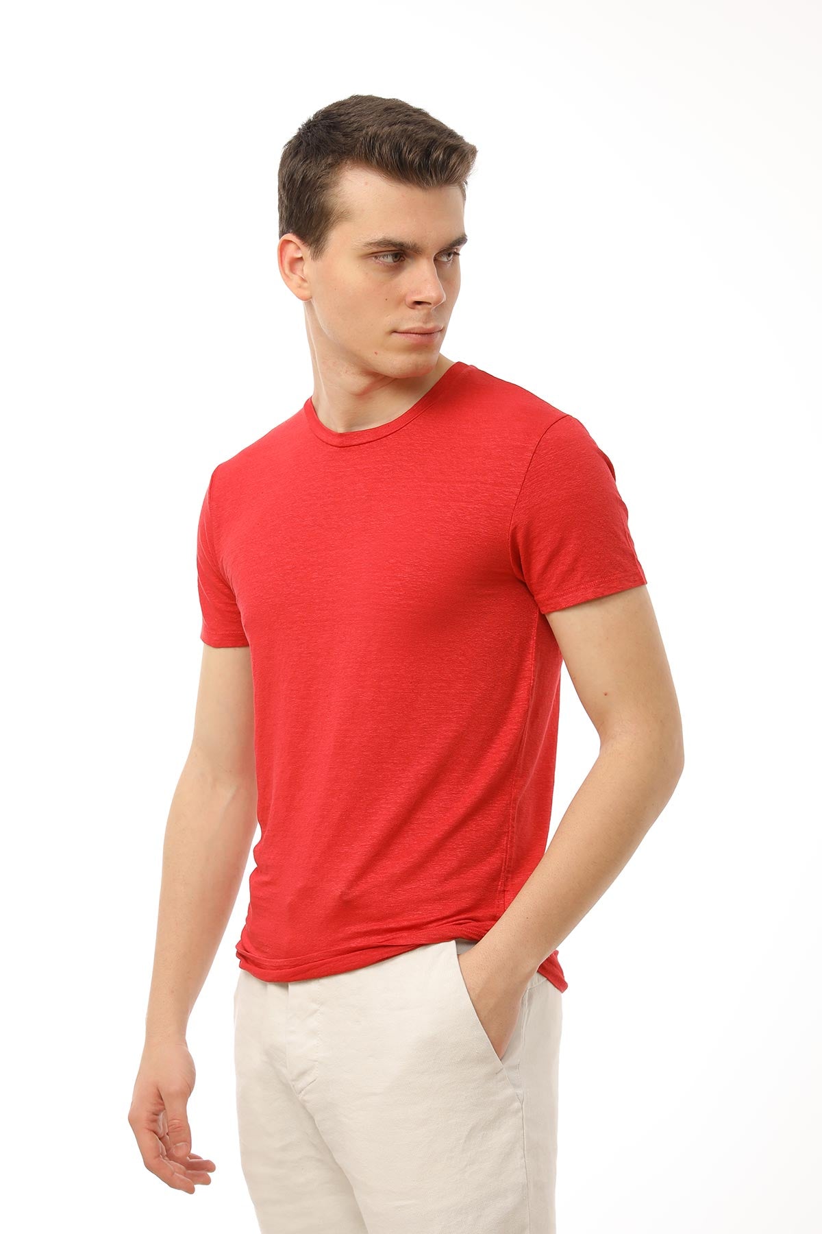 Manifattura Stretch Keten T-shirt-Libas Trendy Fashion Store