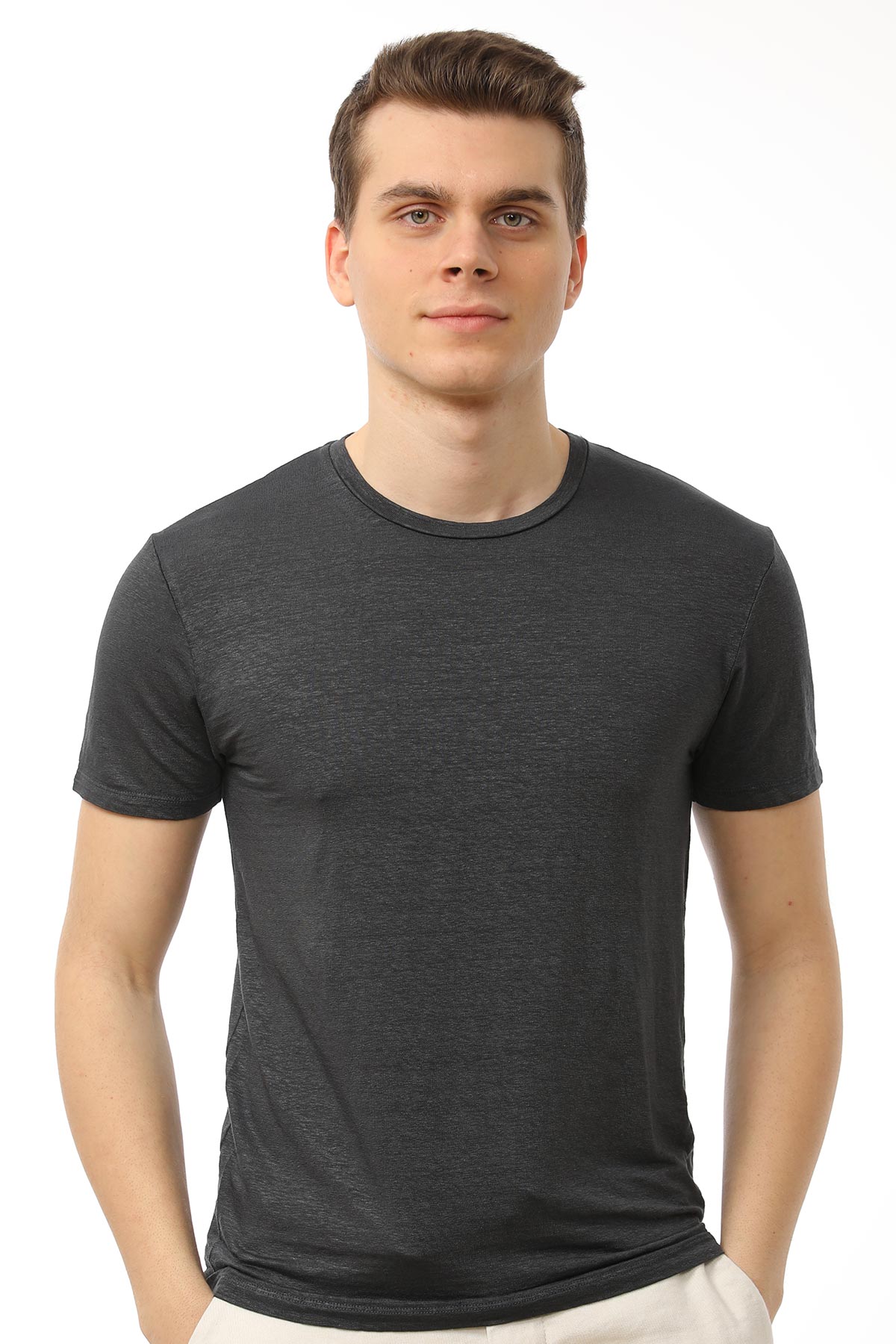 Manifattura Stretch Keten T-shirt-Libas Trendy Fashion Store