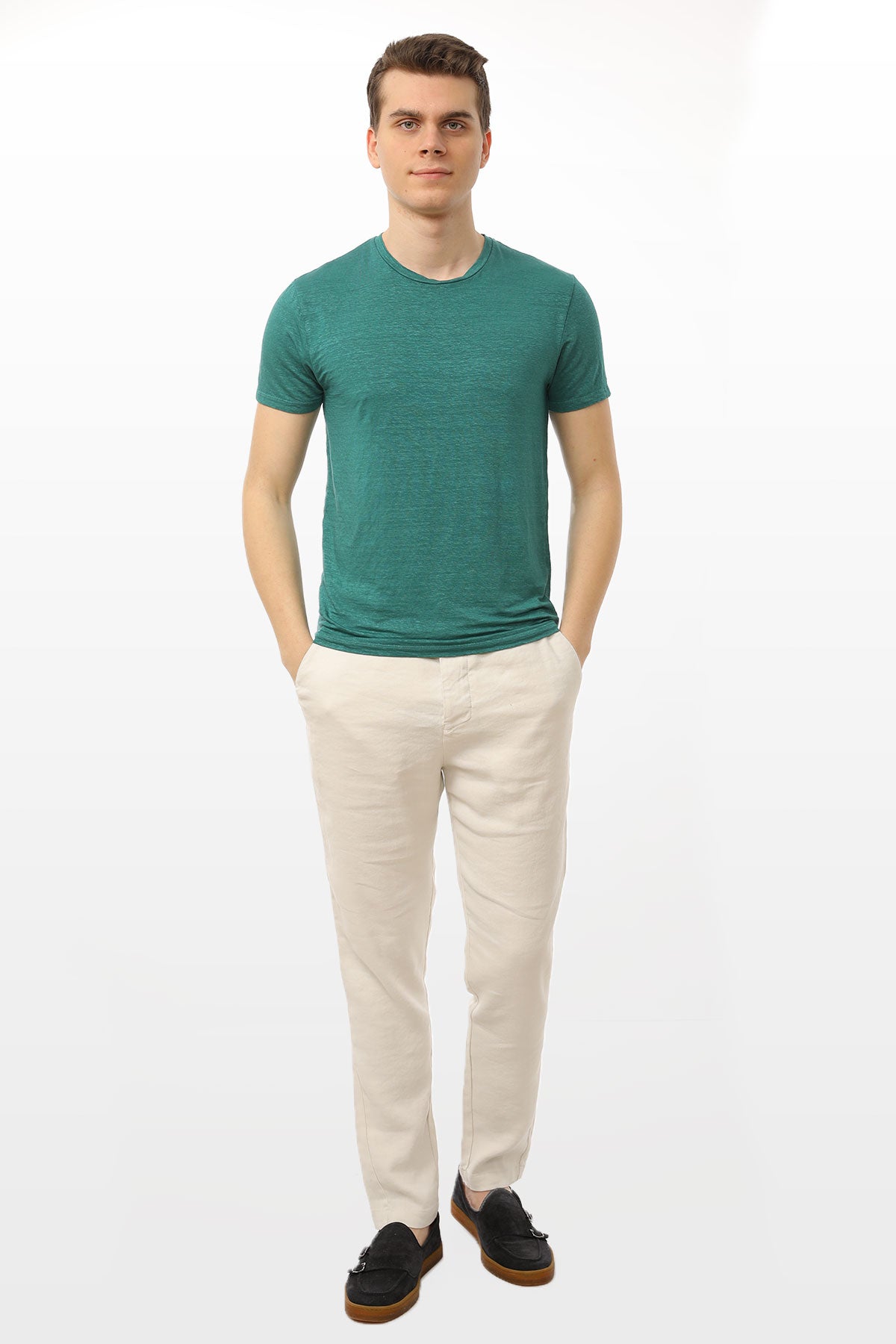 Manifattura Stretch Keten T-shirt-Libas Trendy Fashion Store