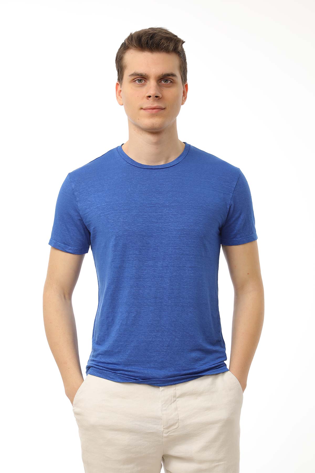 Manifattura Stretch Keten T-shirt-Libas Trendy Fashion Store