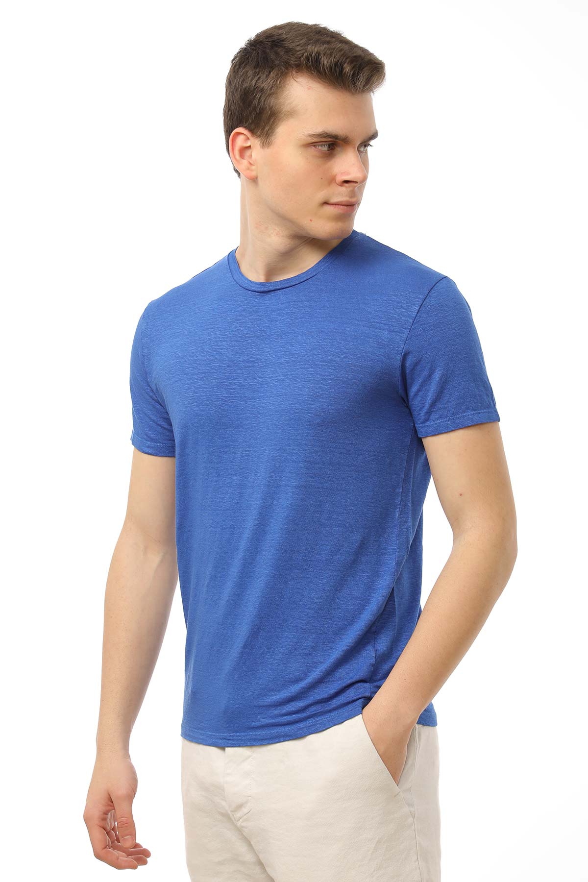 Manifattura Stretch Keten T-shirt-Libas Trendy Fashion Store