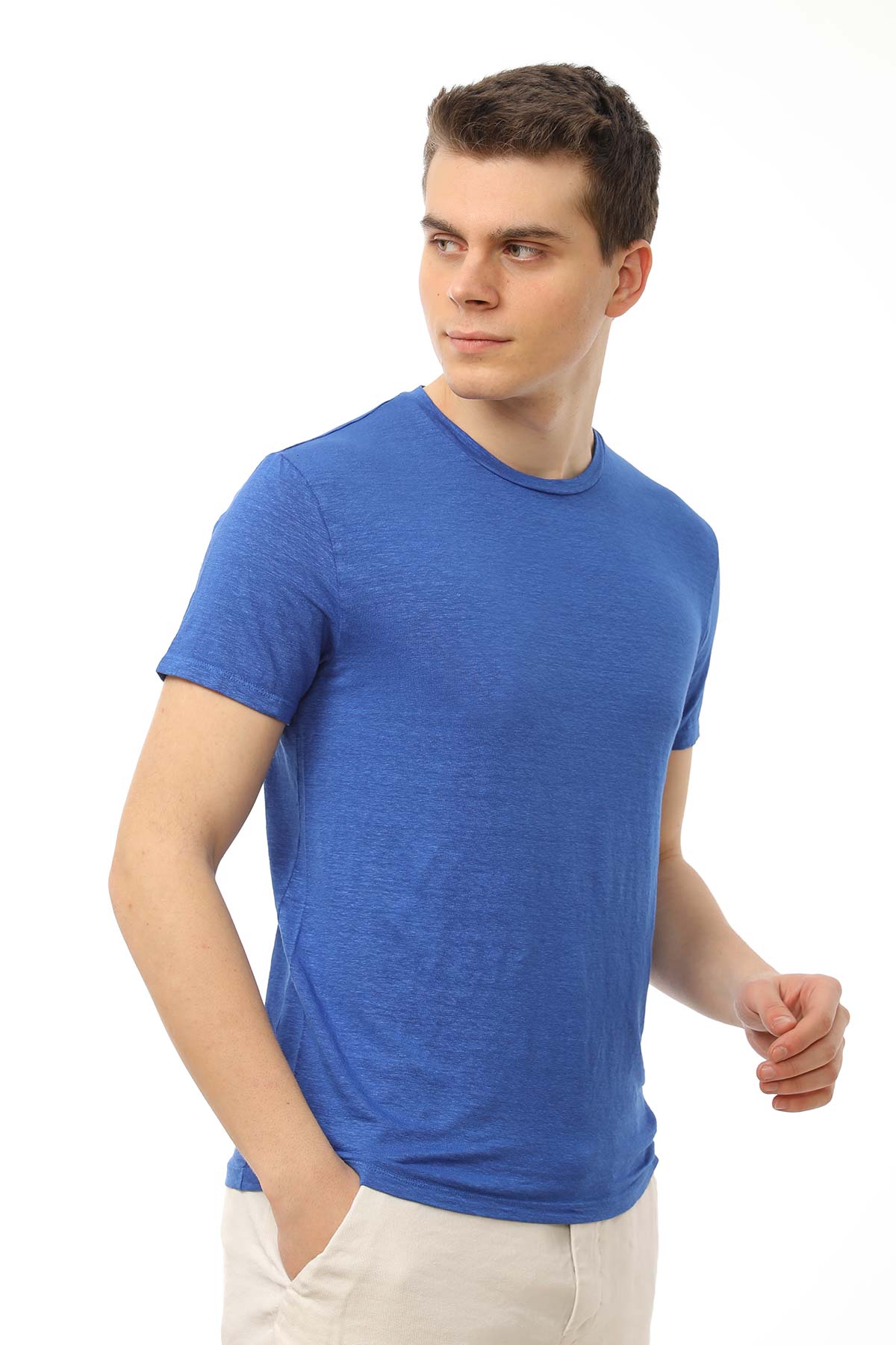 Manifattura Stretch Keten T-shirt-Libas Trendy Fashion Store