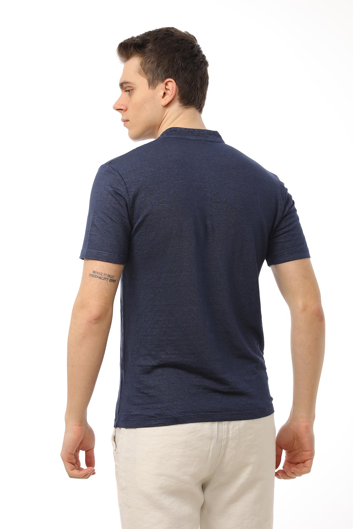 Manifattura Stretch Keten T-shirt-Libas Trendy Fashion Store