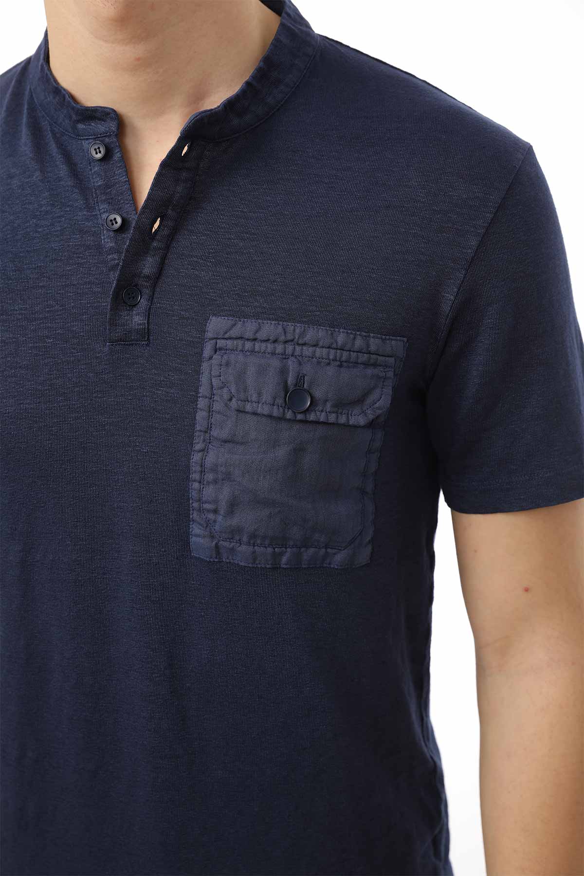 Manifattura Stretch Keten T-shirt-Libas Trendy Fashion Store