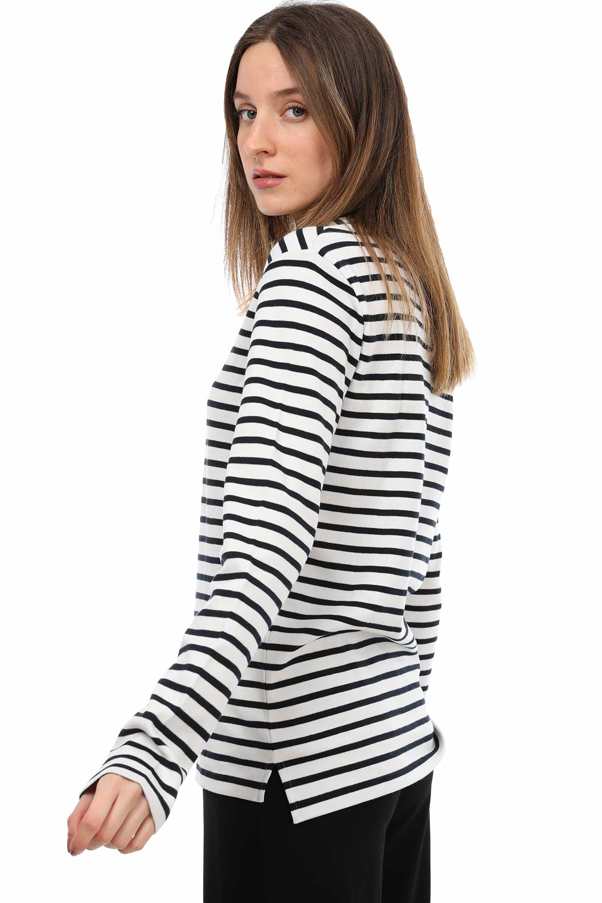 Tru Çizgili Sweatshirt-Libas Trendy Fashion Store