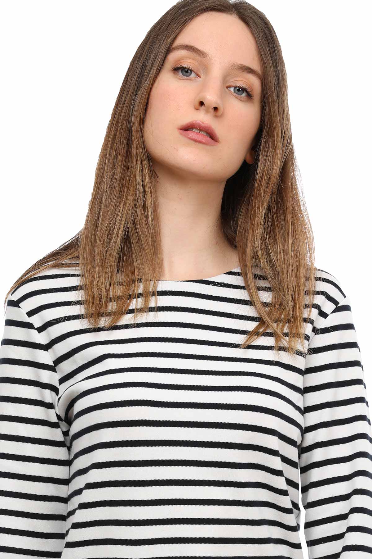 Tru Çizgili Sweatshirt-Libas Trendy Fashion Store